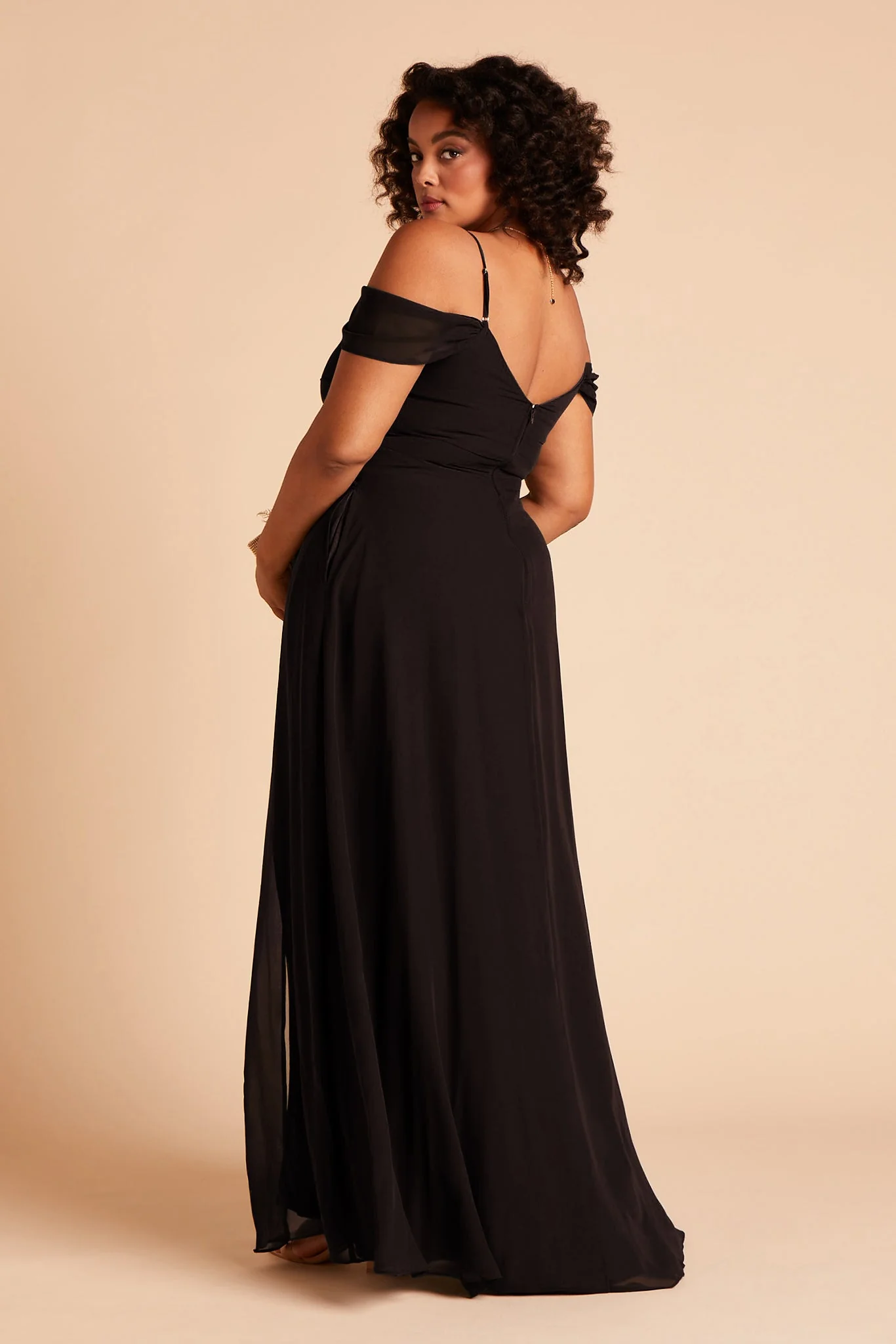 Chiffon Black Dress - XNAUWBI