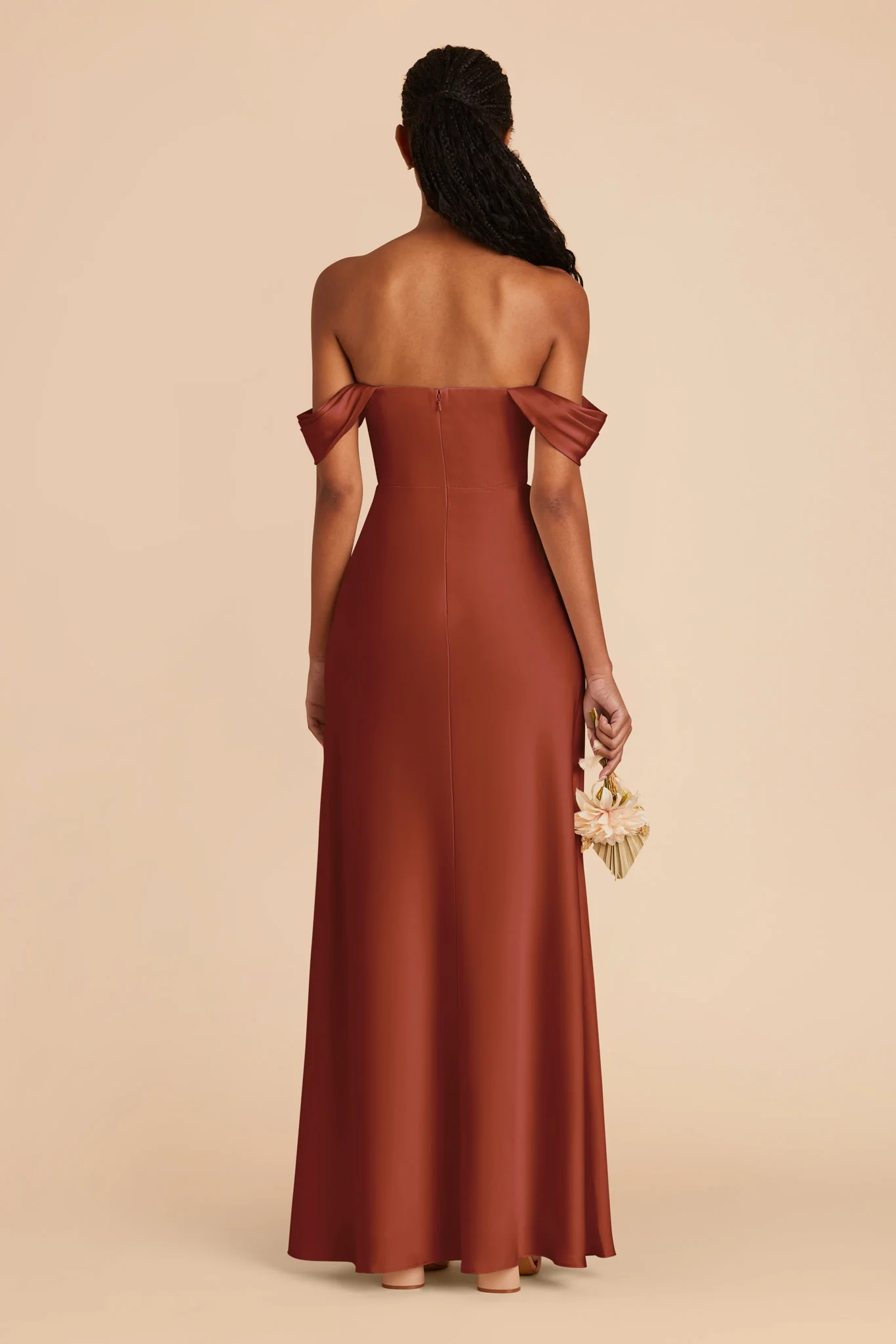Matte Satin Auburn Dress - XNAUWBI