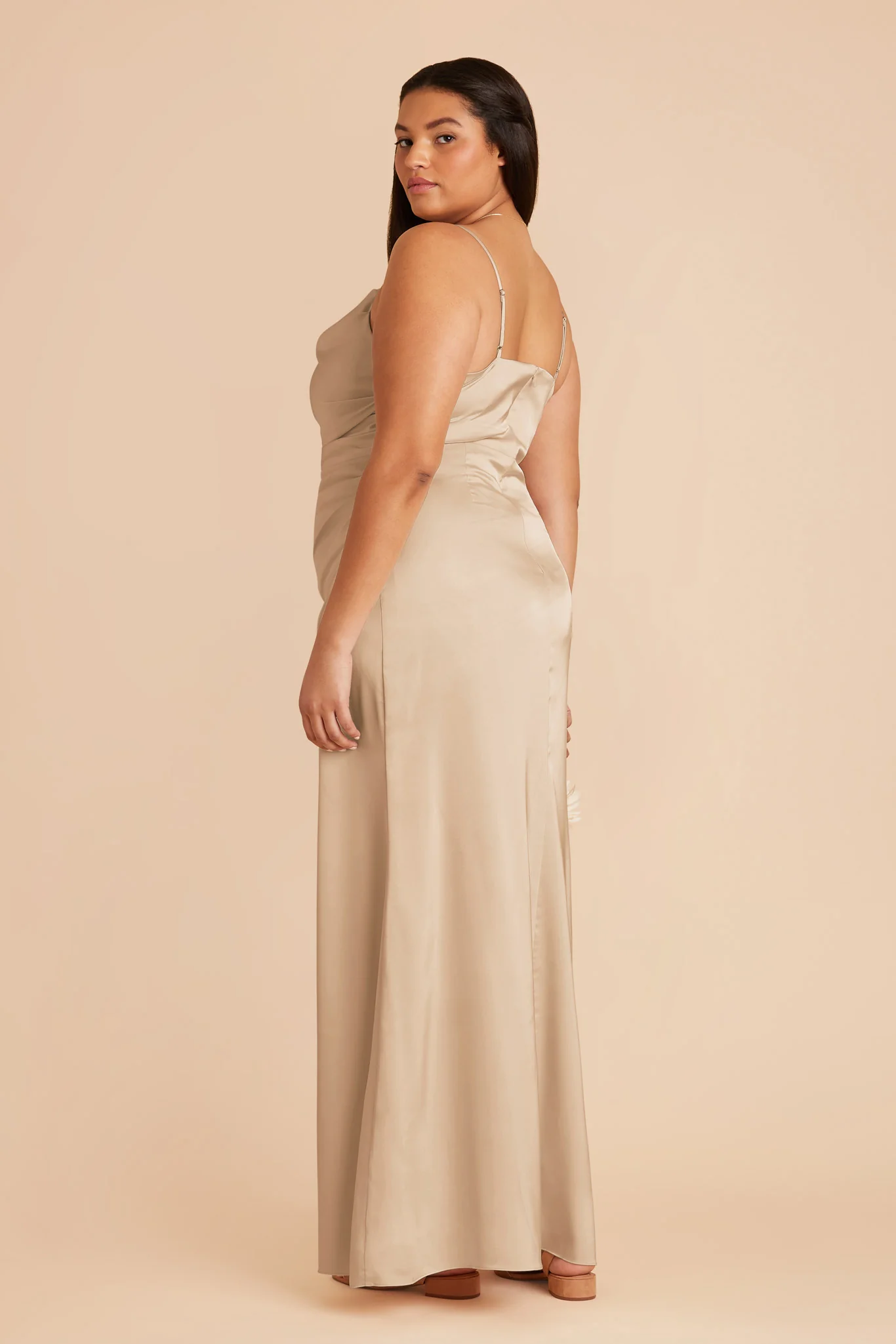 Matte Satin Gold Dress - XNAUWBI