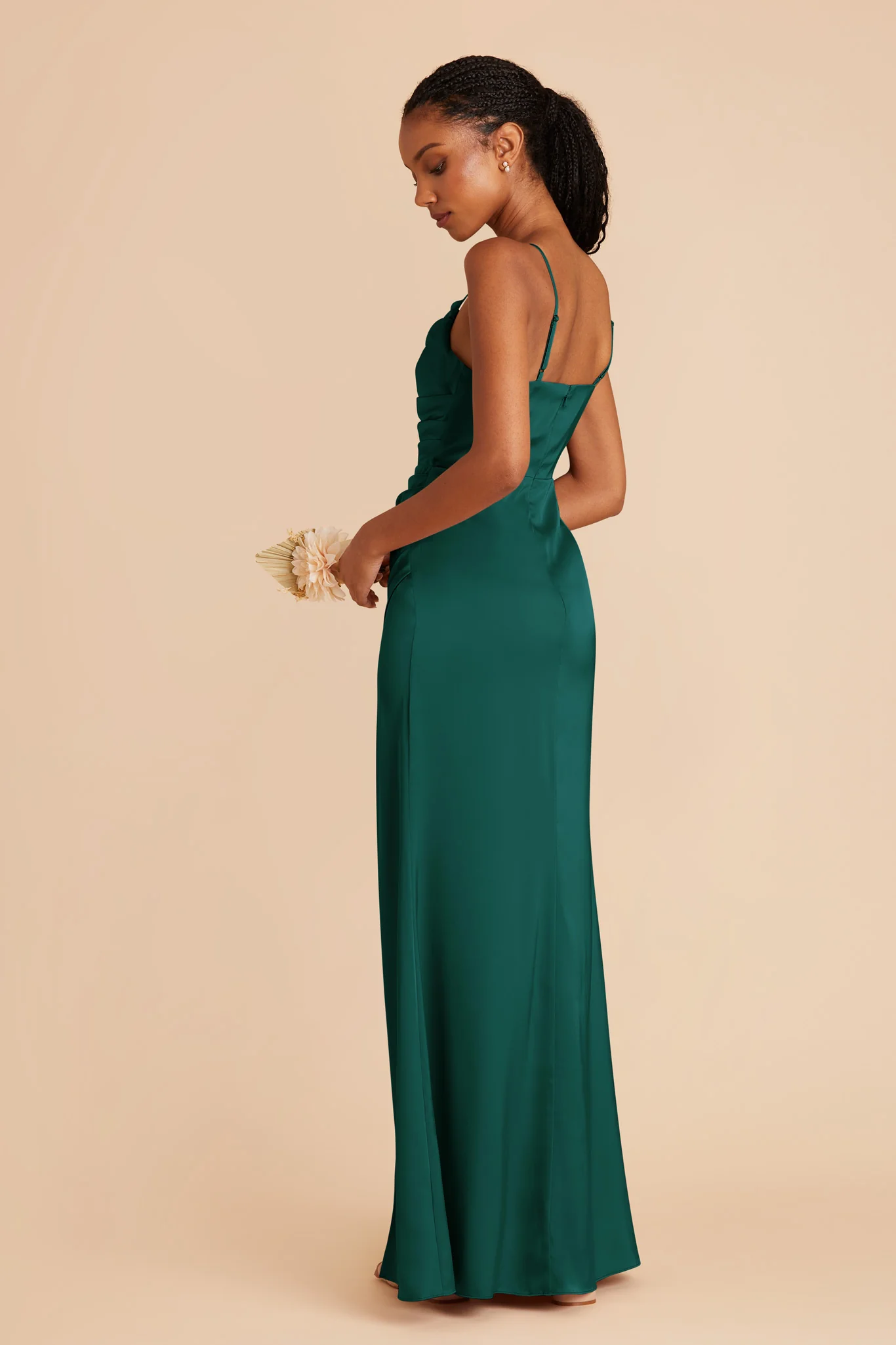 Matte Satin Emerald Dress - XNAUWBI