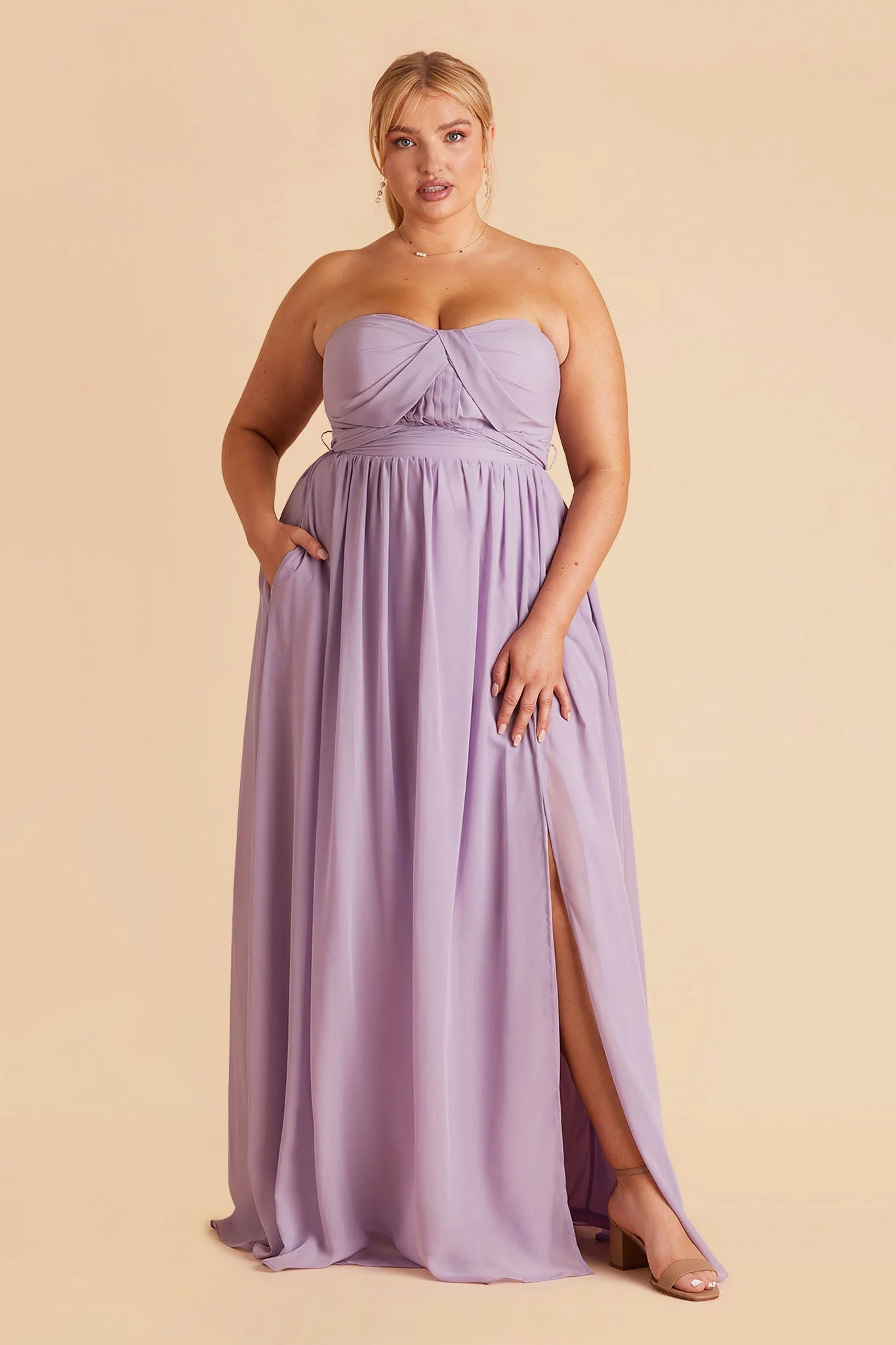 Chiffon Lavender Dress - XNAUWBI