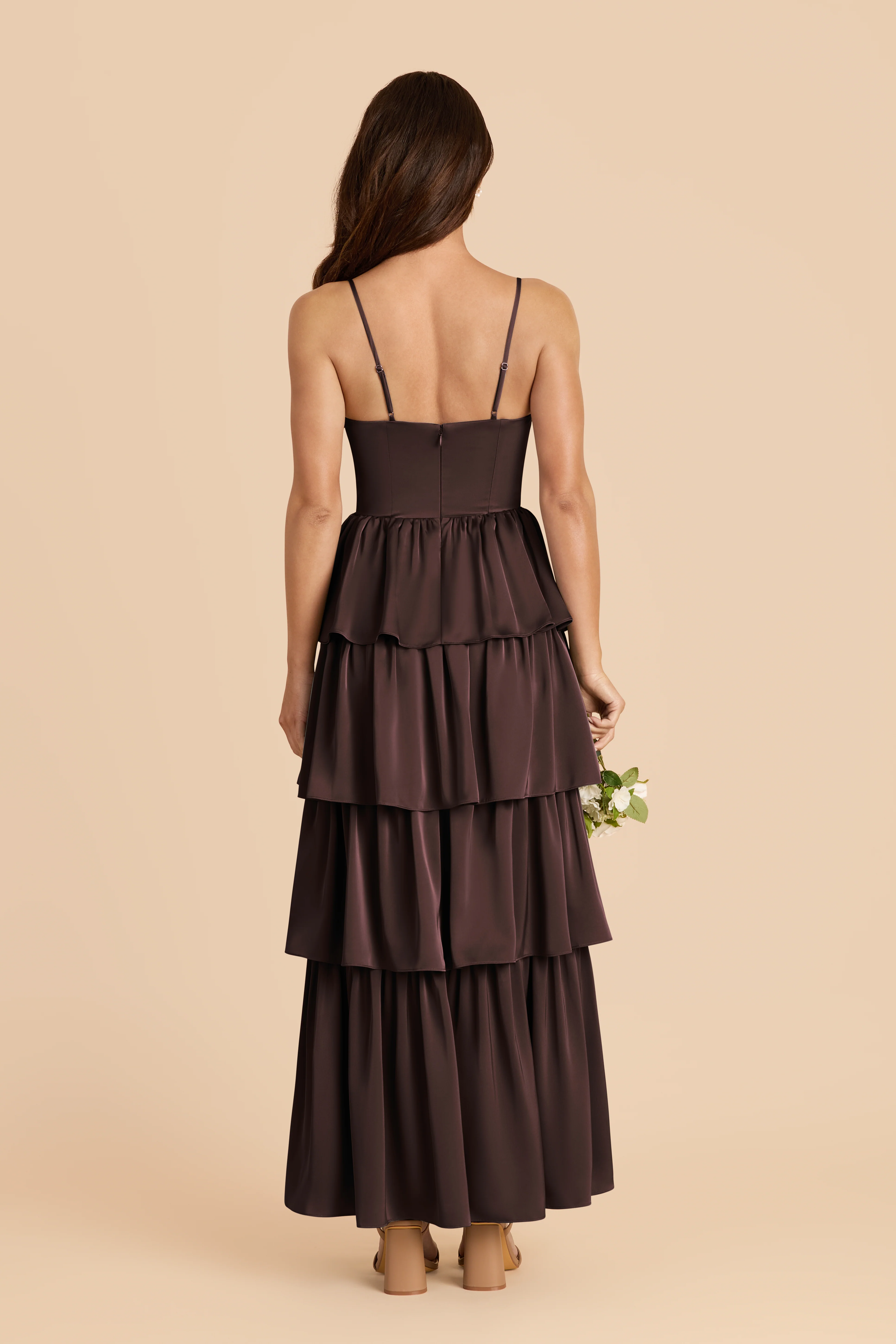 Matte Satin Espresso Dress - XNAUWBI