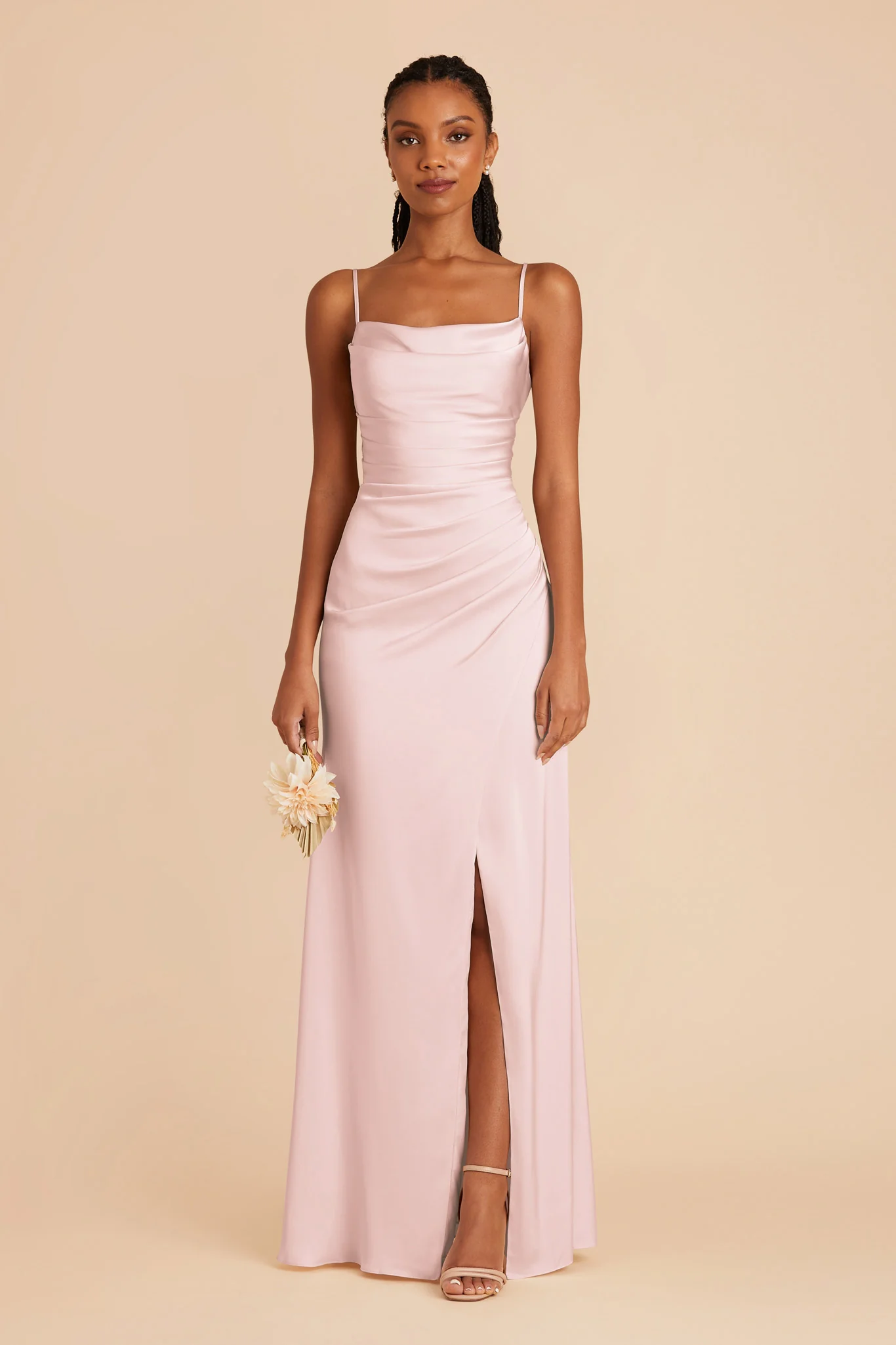 Matte Satin Pale Blush Dress - XNAUWBI