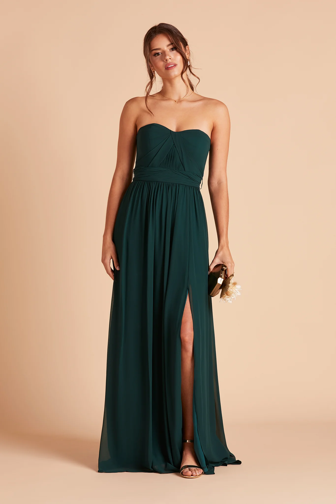 Chiffon Emerald Dress - XNAUWBI