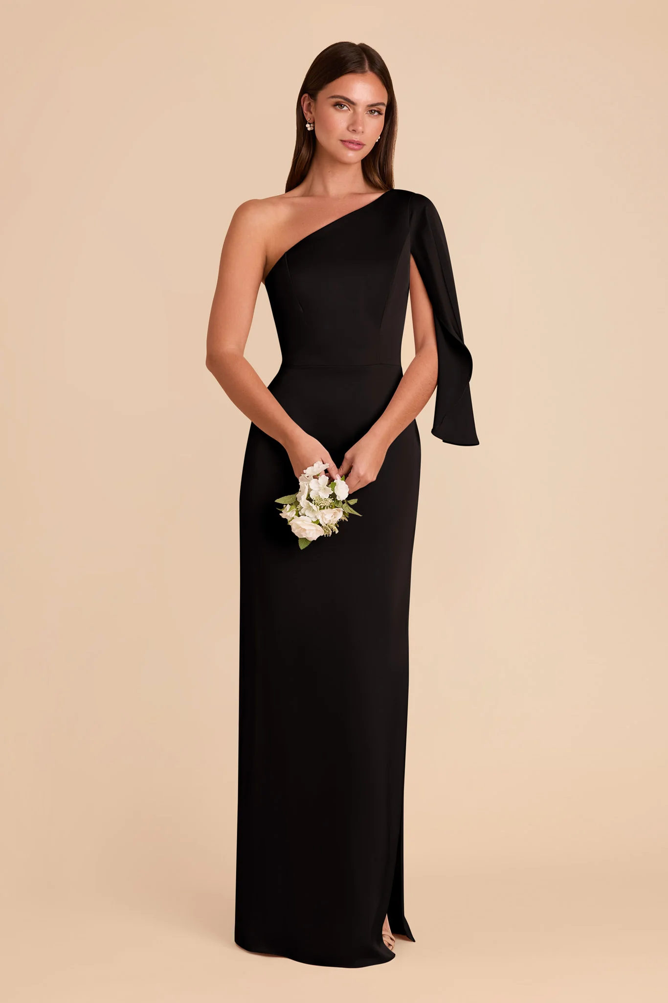 Matte Satin Black Dress - XNAUWBI