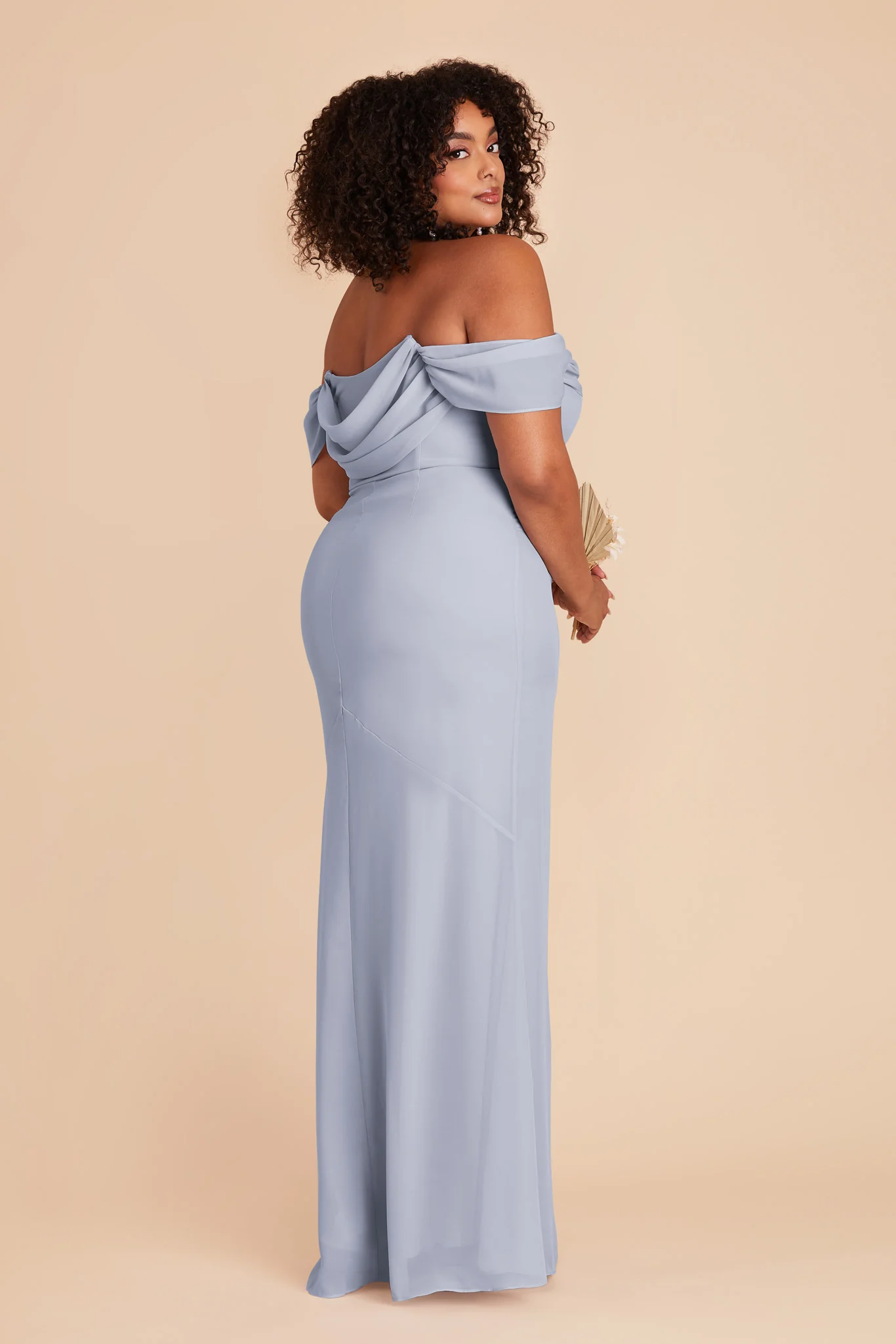 Chiffon Dusty Blue Dress - XNAUWBI