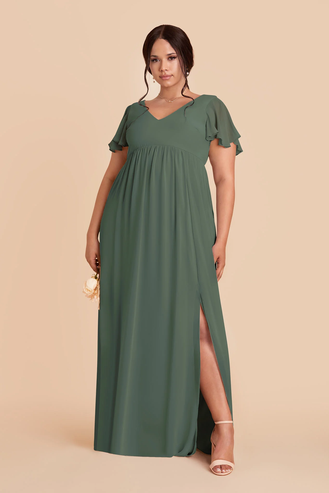 Chiffon Eucalyptus Dress - XNAUWBI