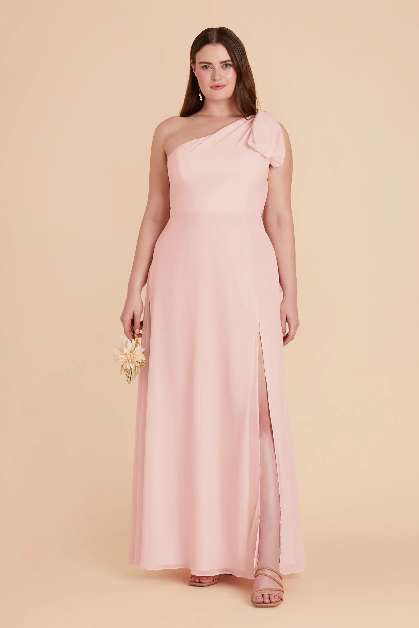 Chiffon Blush Pink Dress - XNAUWBI