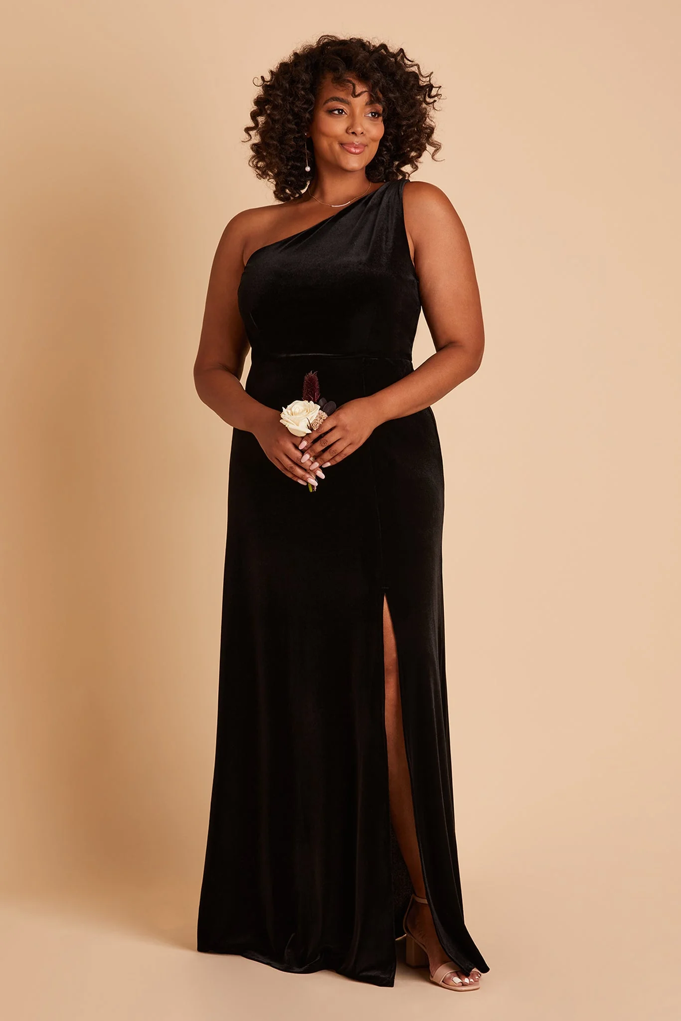 Velvet Black Dress - XNAUWBI