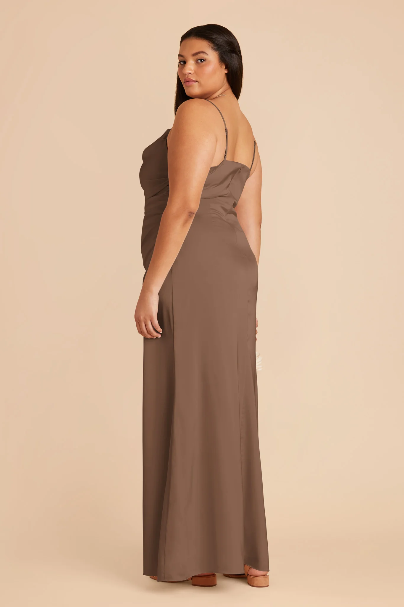 Matte Satin Mocha Dress - XNAUWBI