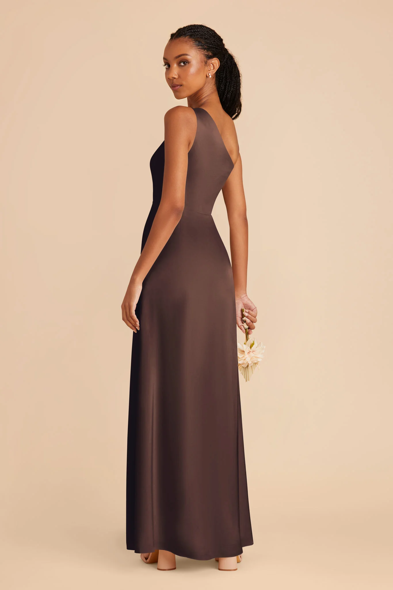 Matte Satin Espresso Dress - XNAUWBI