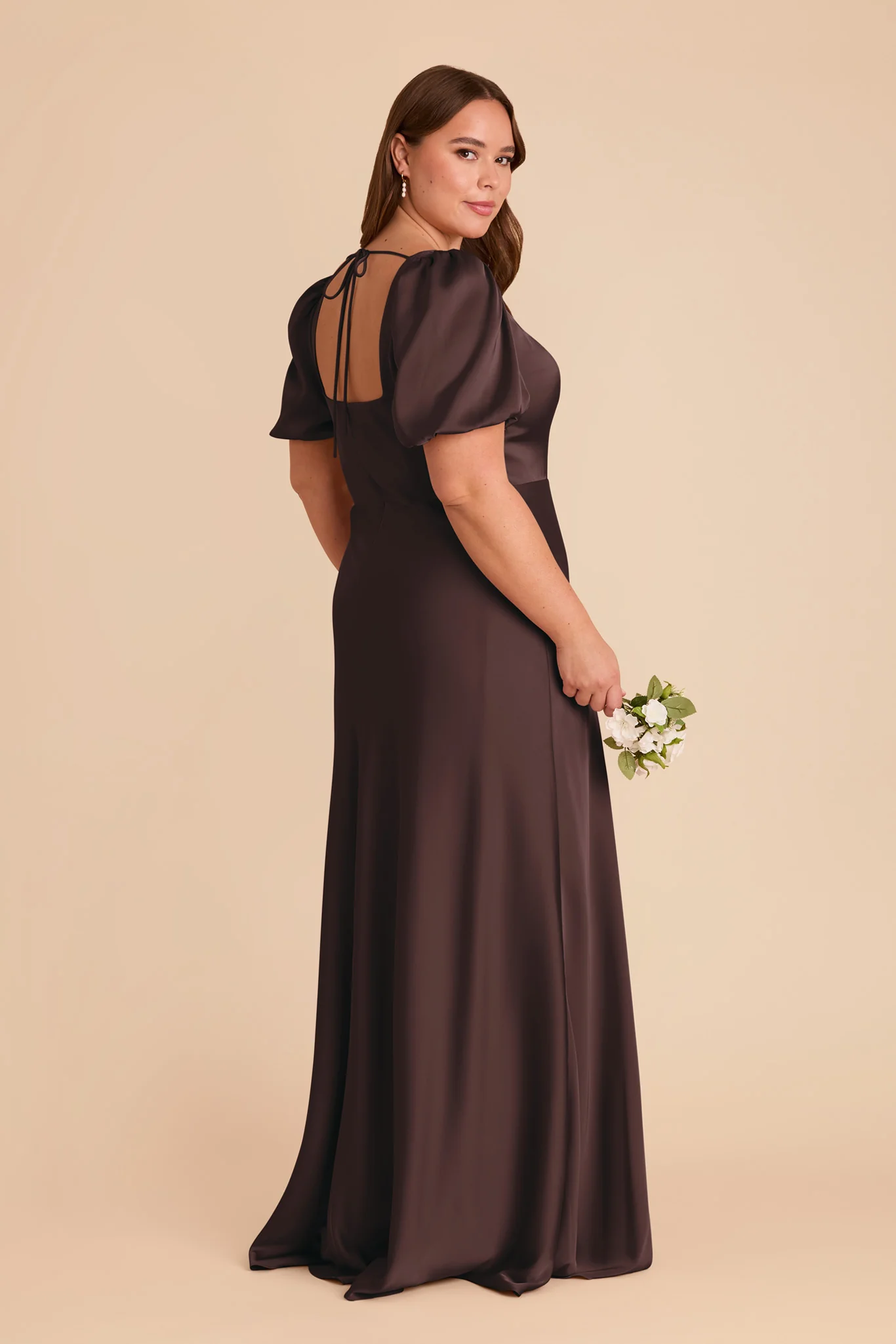 Matte Satin Espresso Dress - XNAUWBI