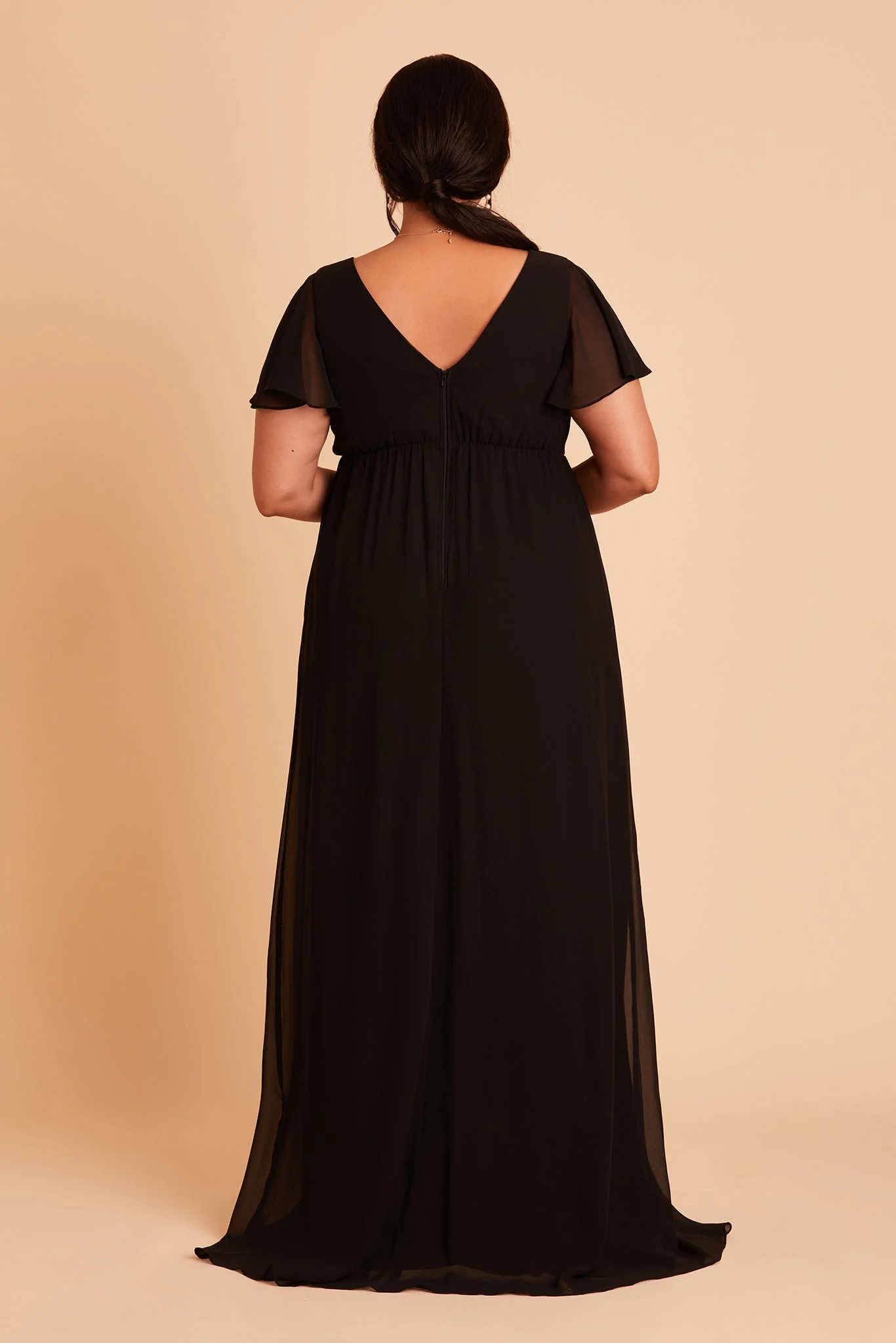Chiffon Black Dress - XNAUWBI