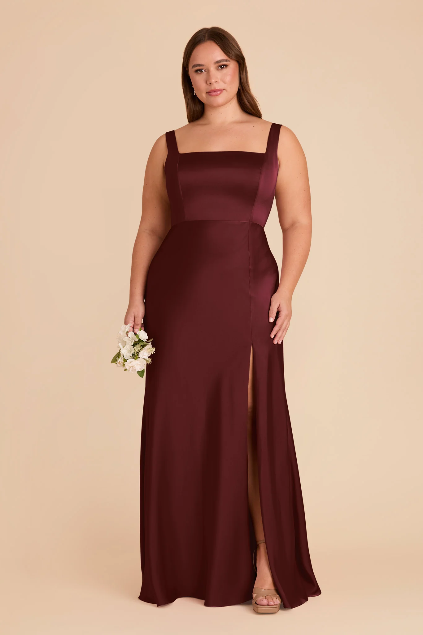 Matte Satin Cabernet Dress - XNAUWBI