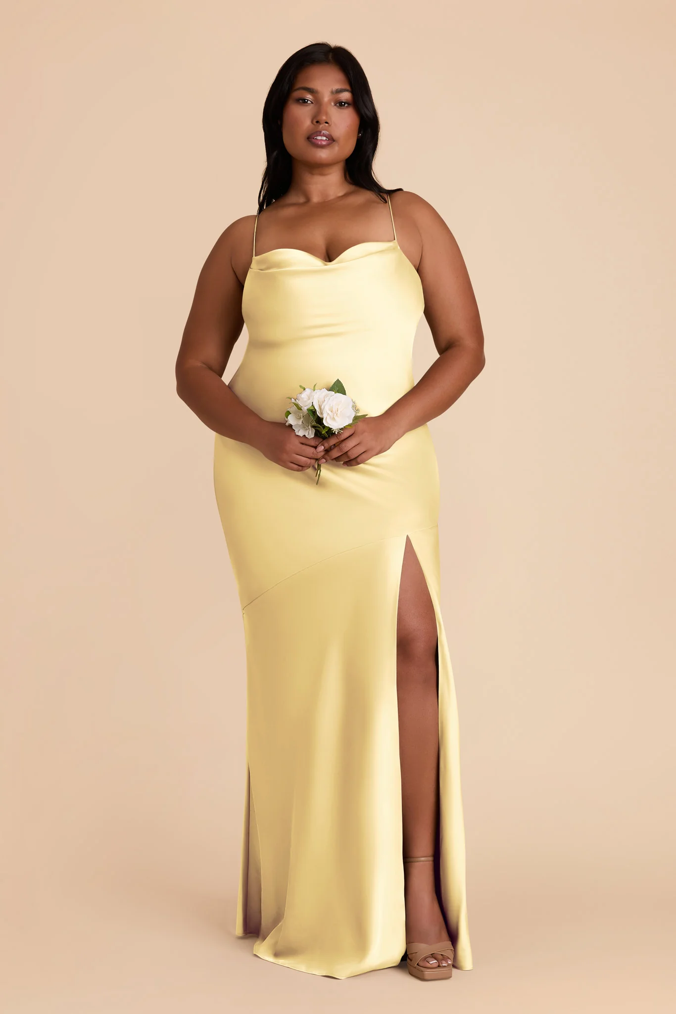 Matte Satin Lemon Sorbet Dress - XNAUWBI
