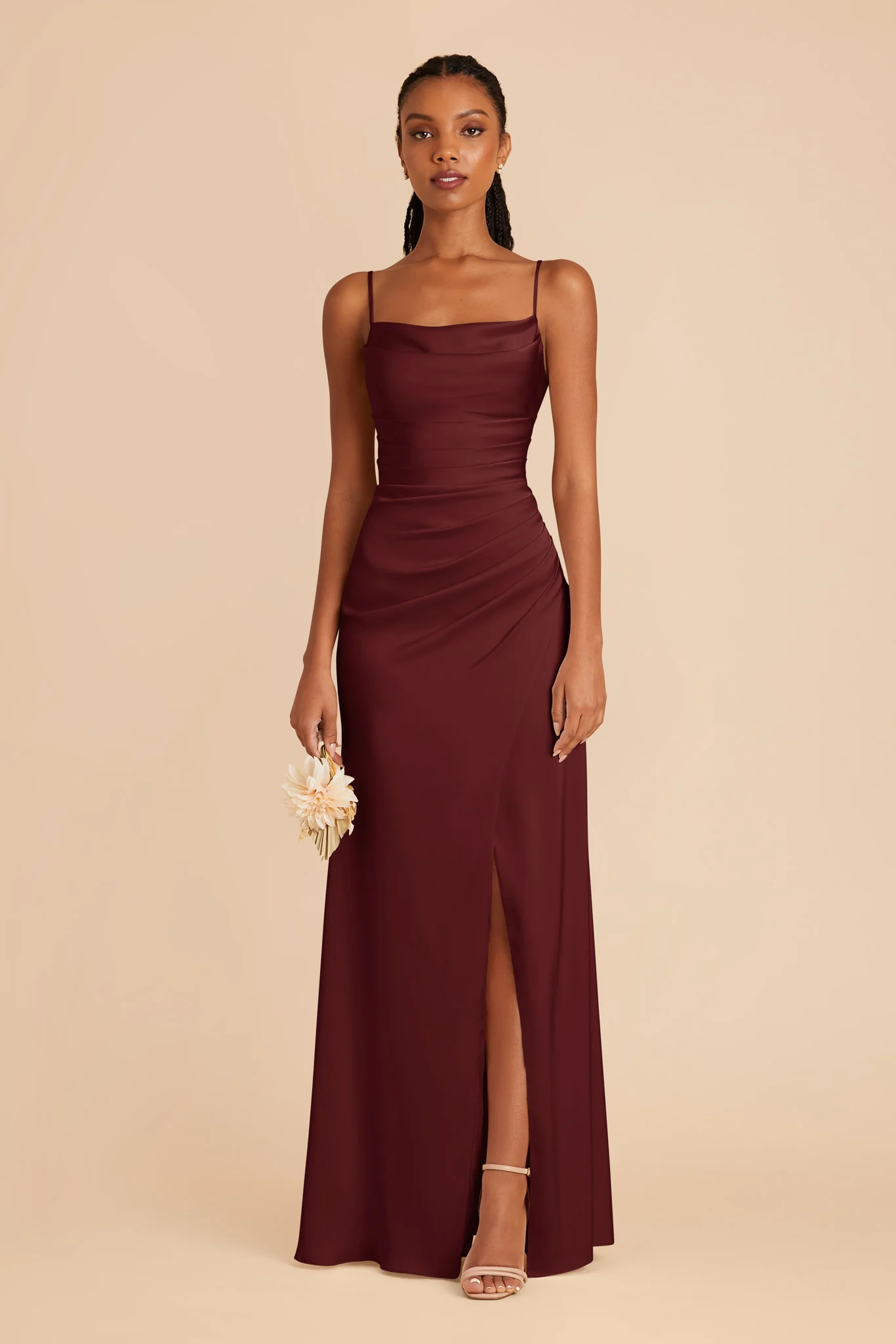 Matte Satin Cabernet Dress - XNAUWBI