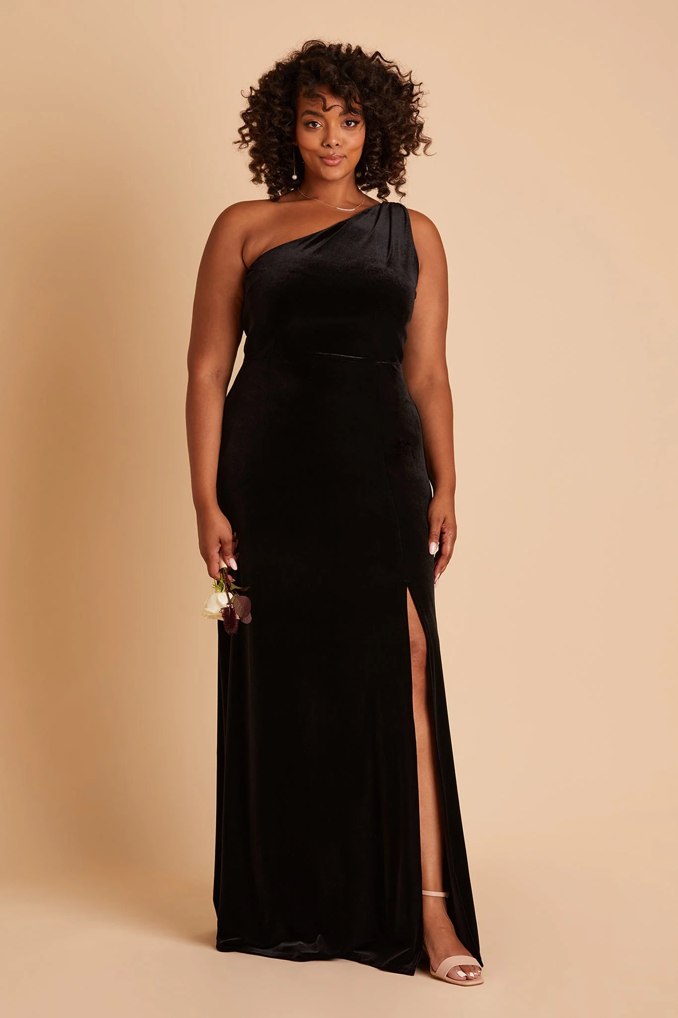 Velvet Black Dress - XNAUWBI