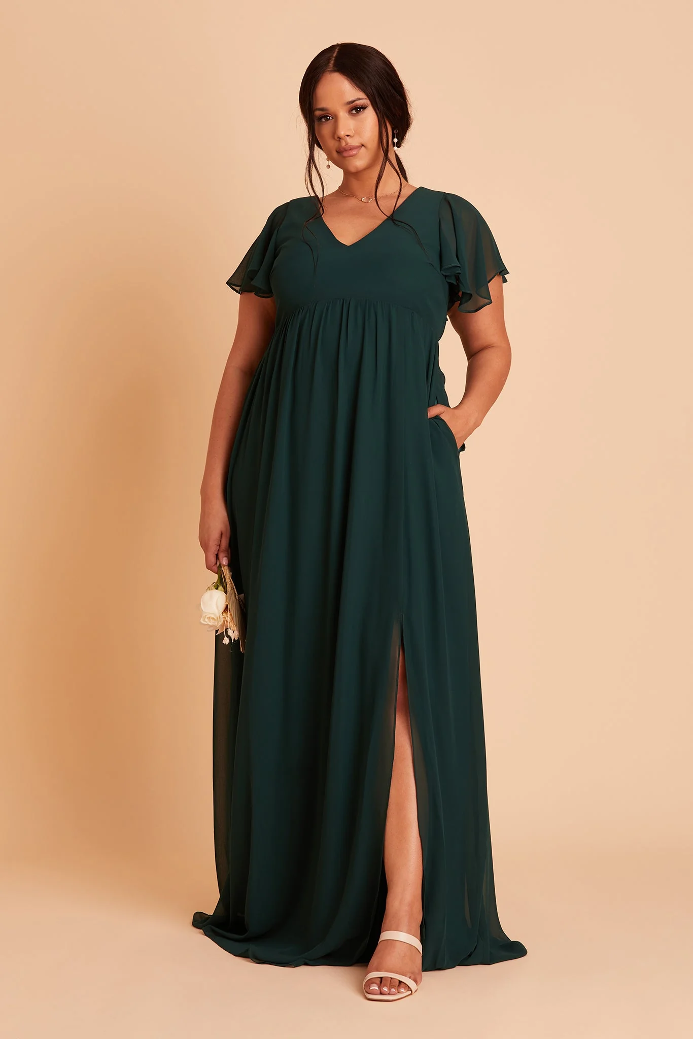 Chiffon Emerald Dress - XNAUWBI