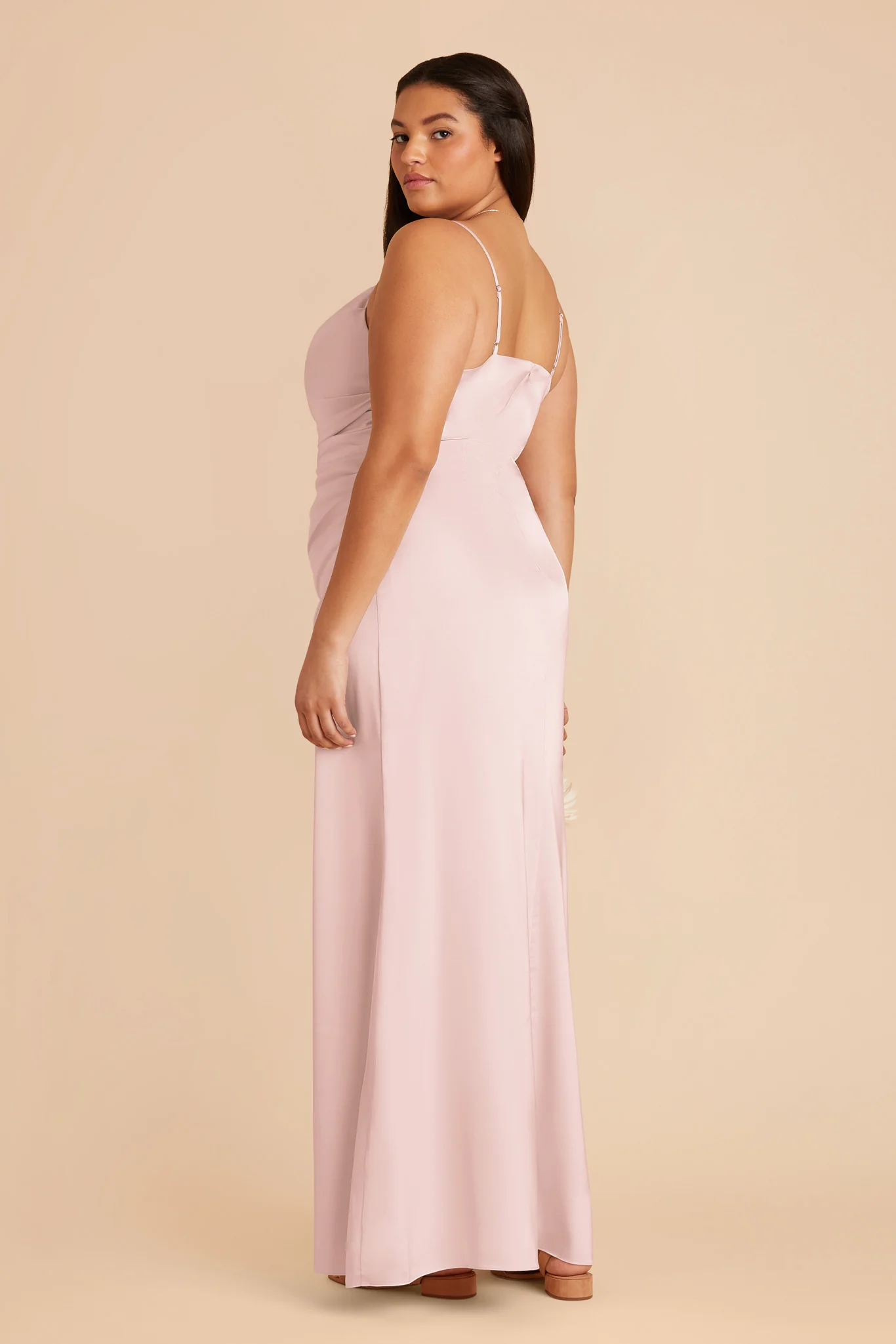Matte Satin Pale Blush Dress - XNAUWBI