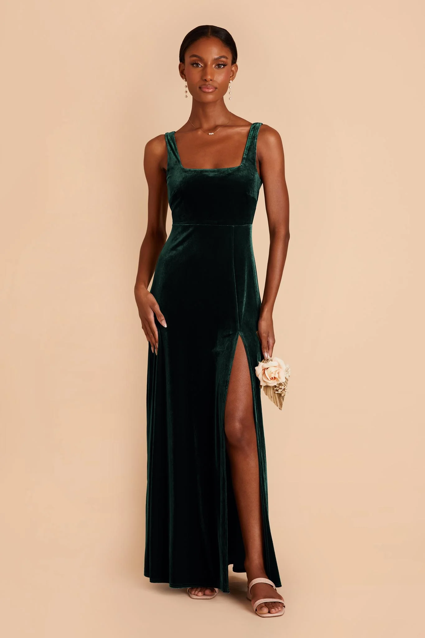 Velvet Emerald Dress - XNAUWBI