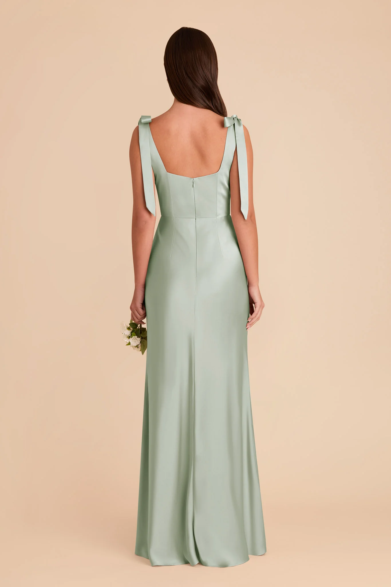 Matte Satin Sage Dress - XNAUWBI