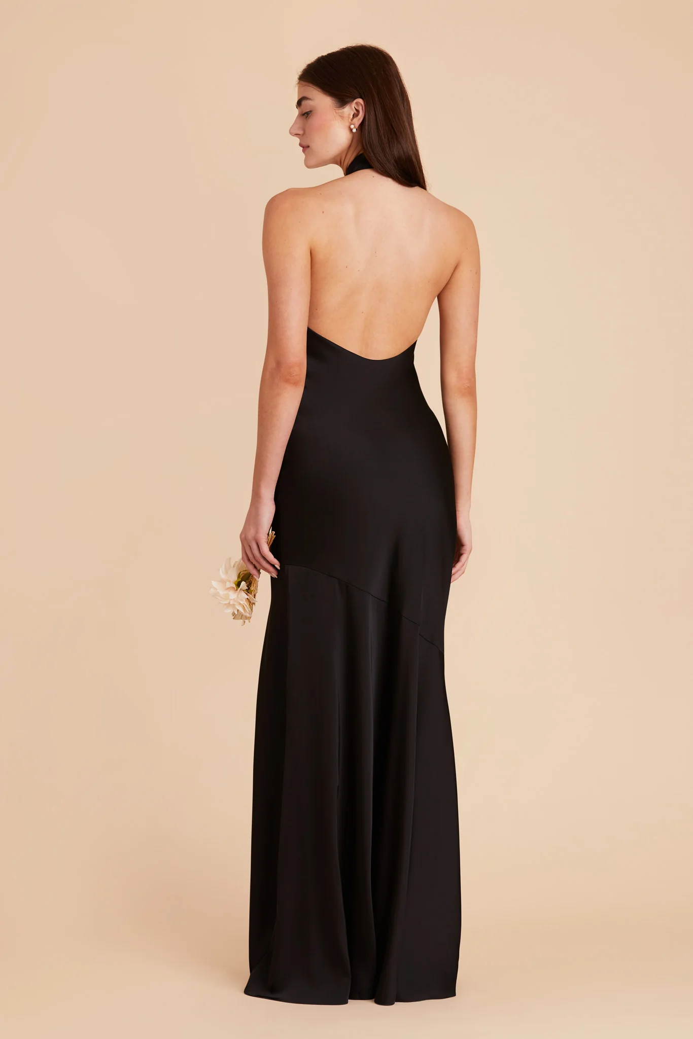Matte Satin Black Dress - XNAUWBI
