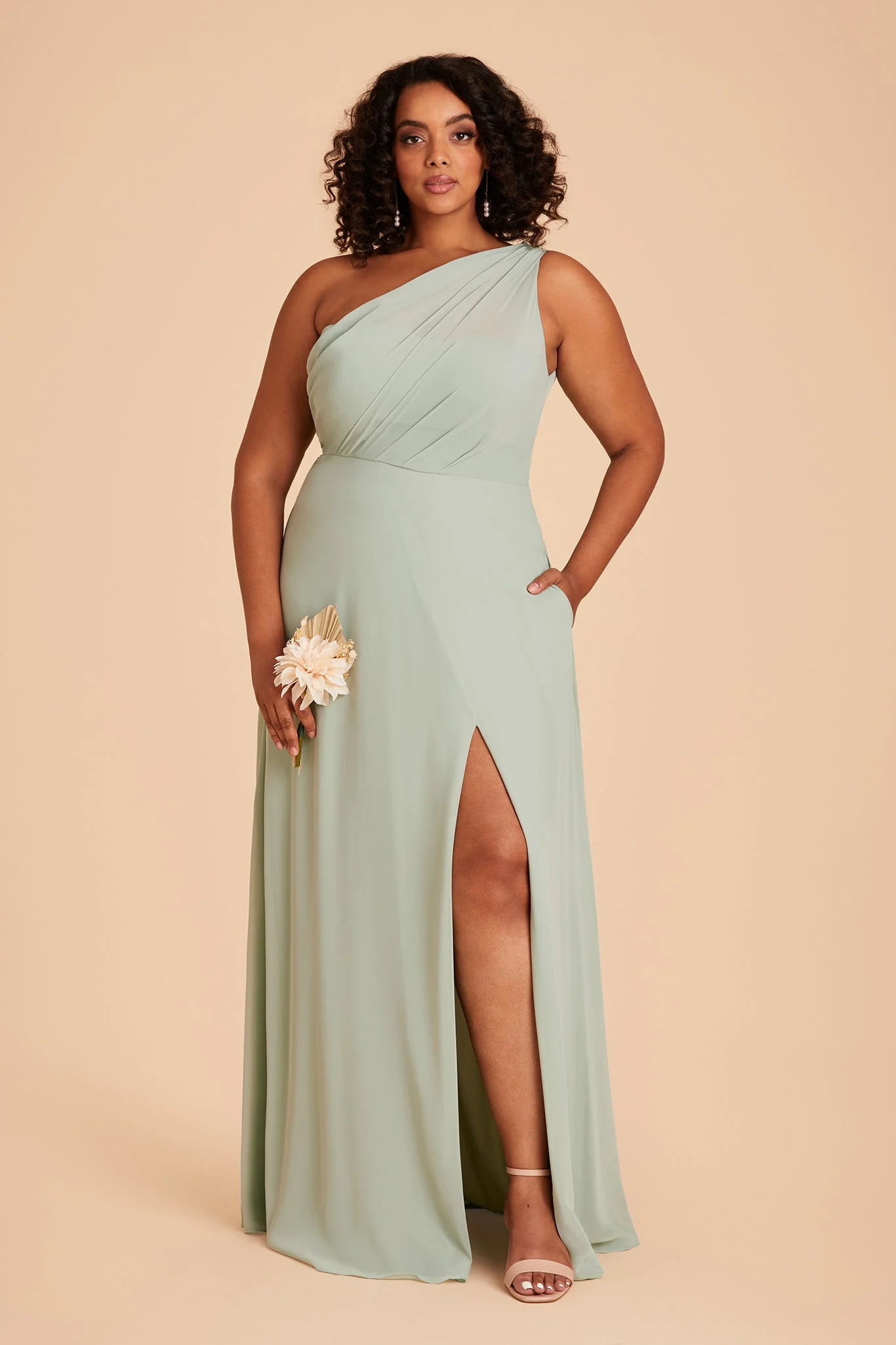 Chiffon Sage Dress - XNAUWBI
