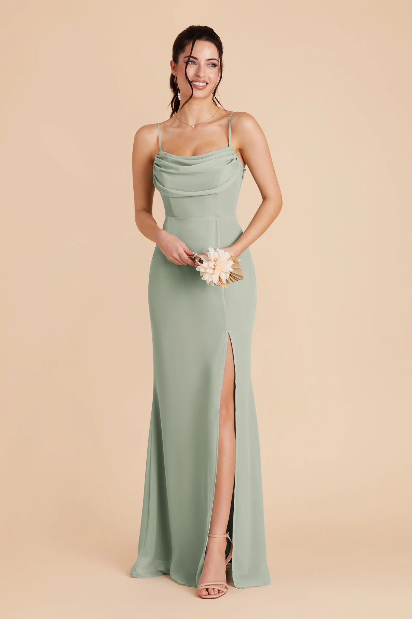 Chiffon Sage Dress - XNAUWBI