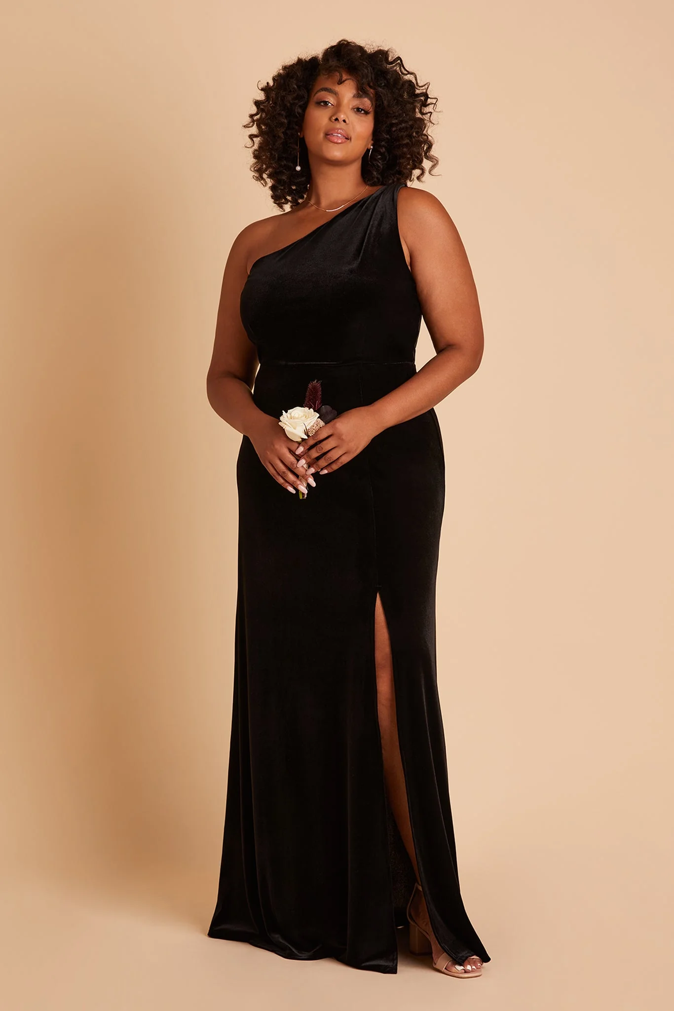 Velvet Black Dress - XNAUWBI