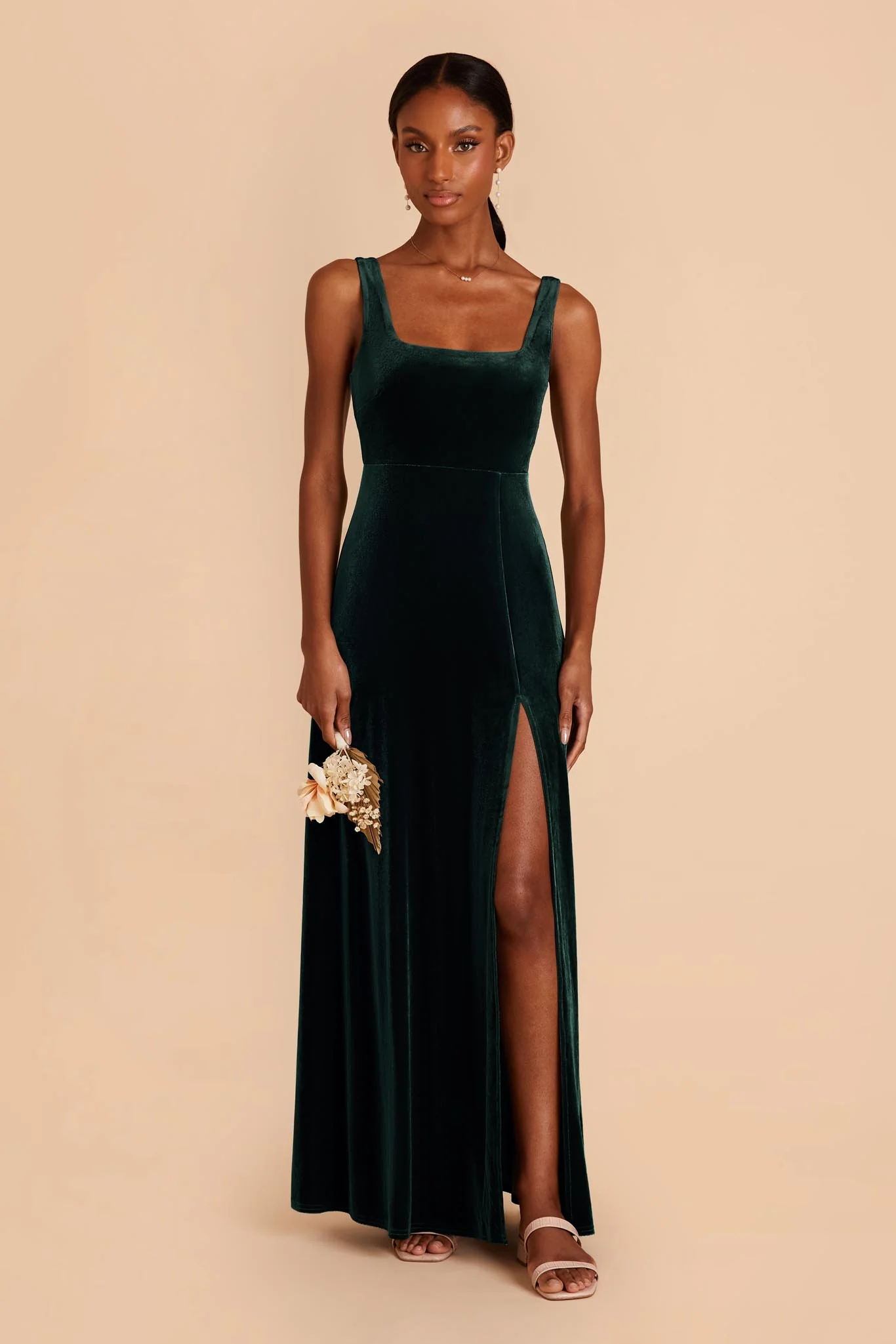 Velvet Emerald Dress - XNAUWBI