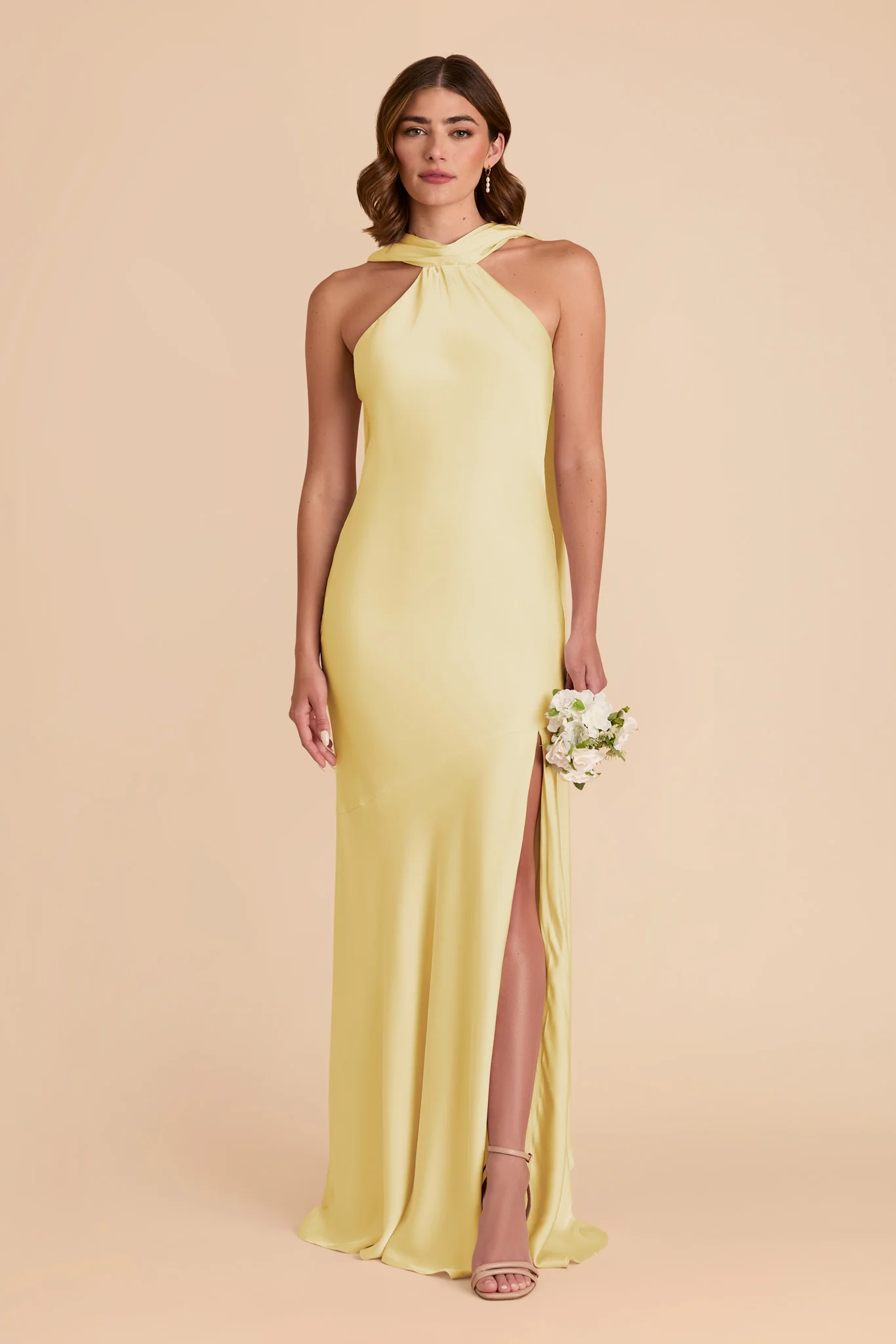 Matte Satin Lemon Sorbet Dress - XNAUWBI