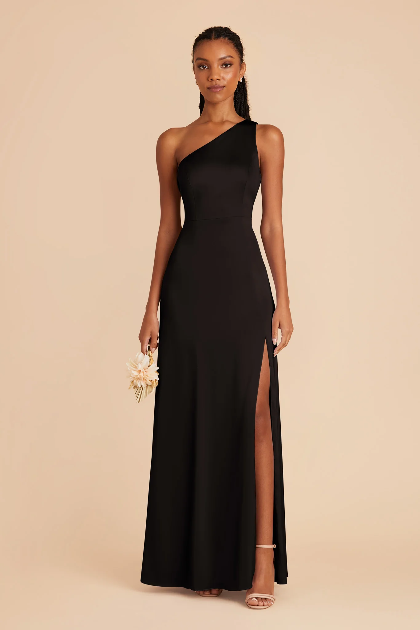 Matte Satin Black Dress - XNAUWBI