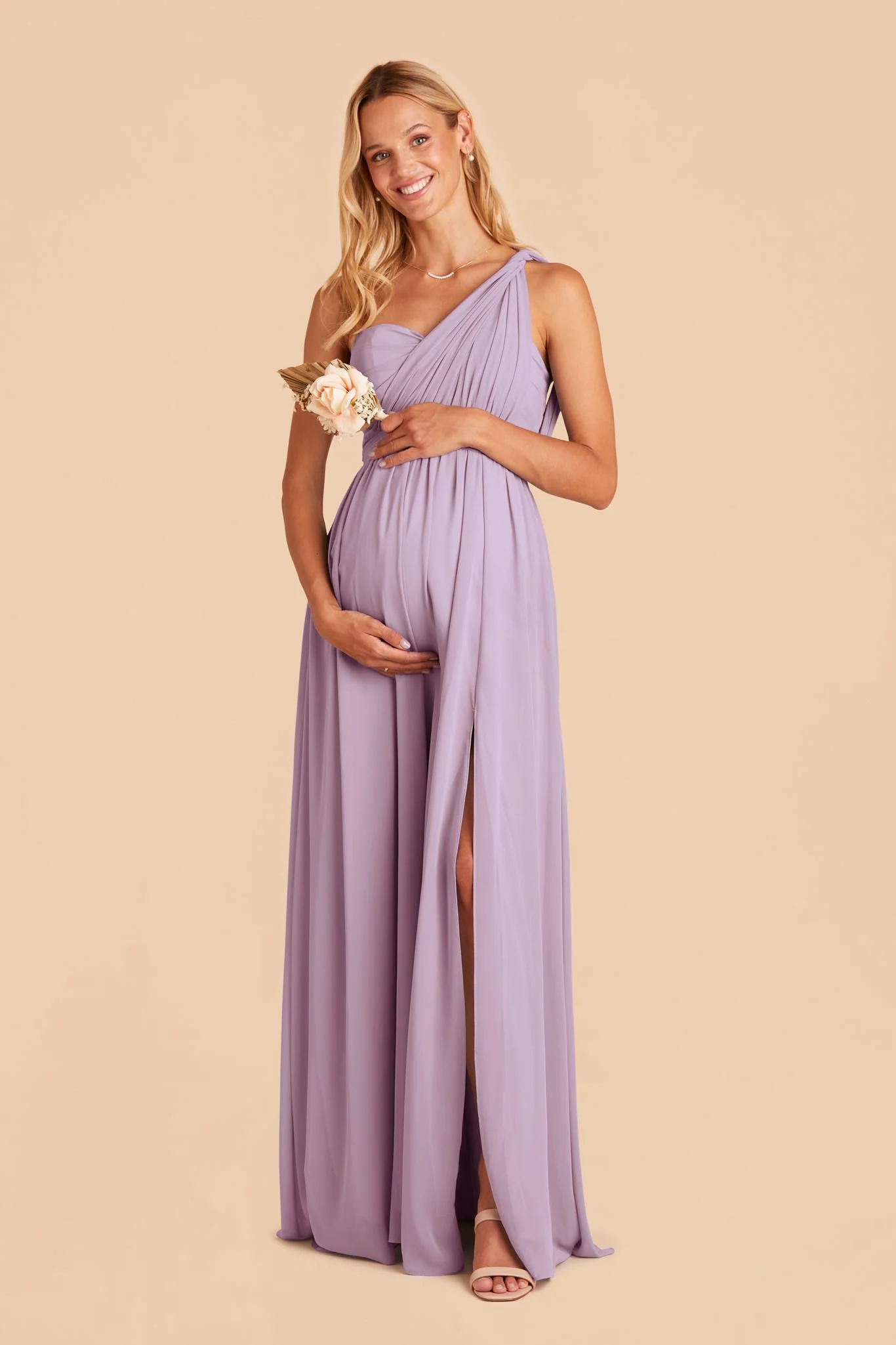 Chiffon Lavender Dress - XNAUWBI