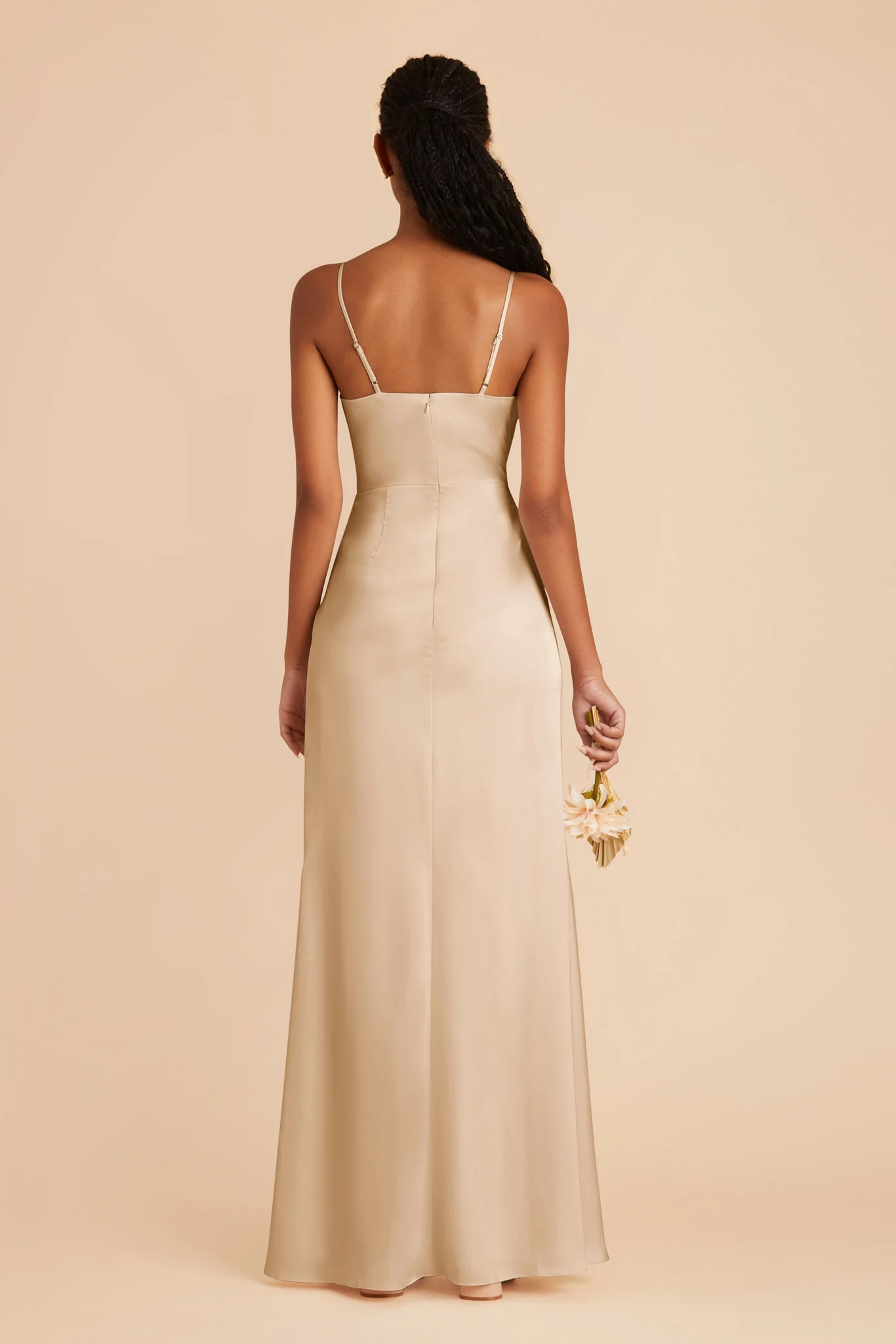 Matte Satin Gold Dress - XNAUWBI