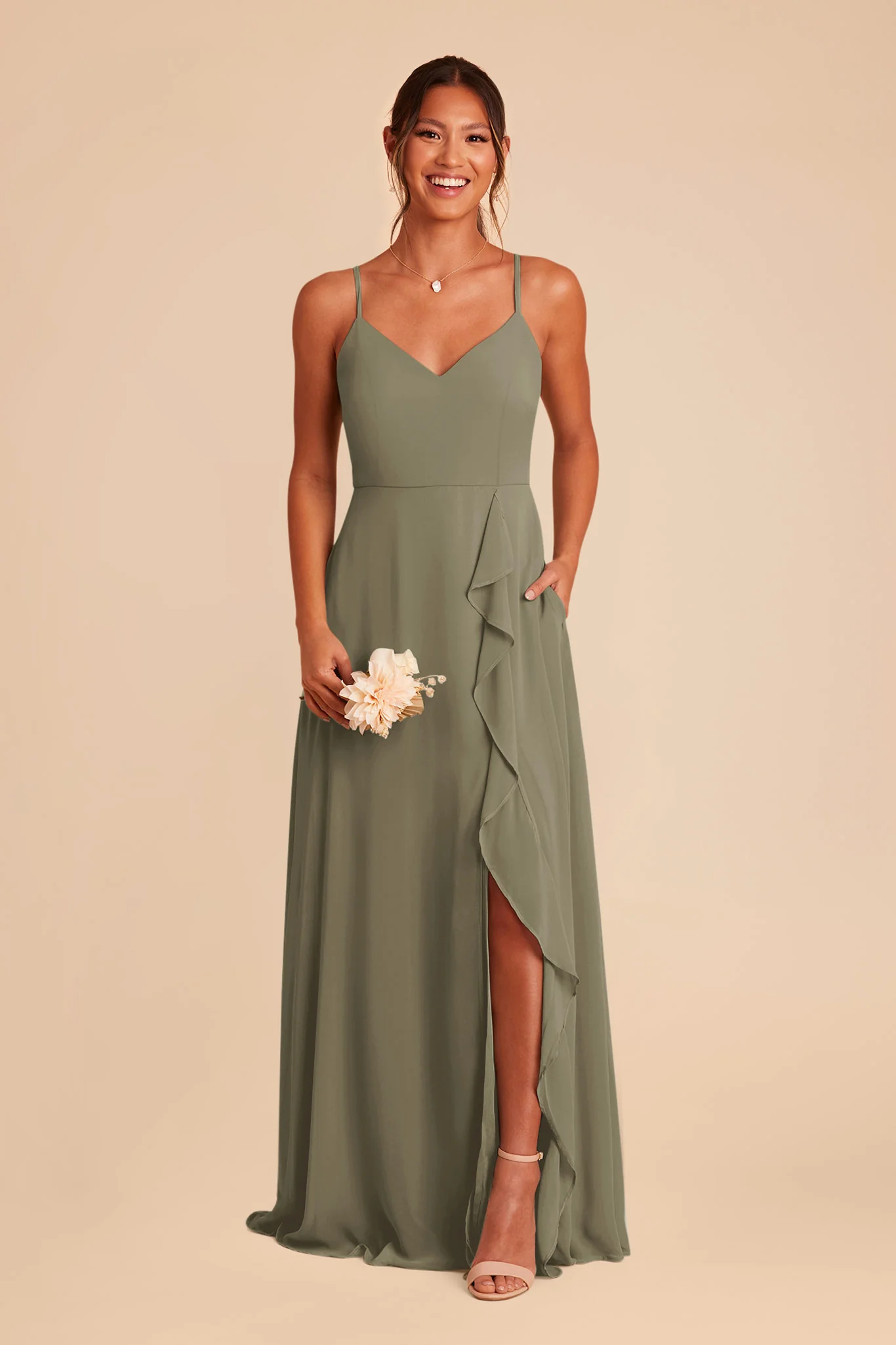 Chiffon Thyme Dress - XNAUWBI