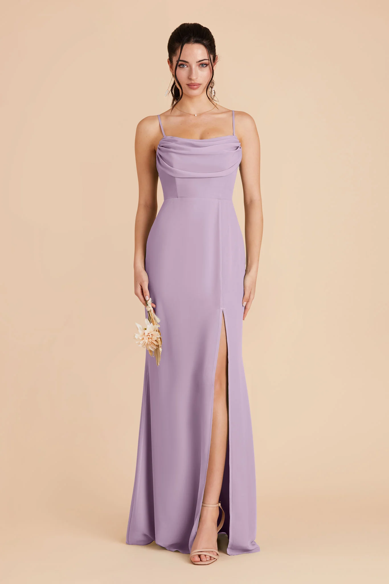Chiffon Lavender Dress - XNAUWBI