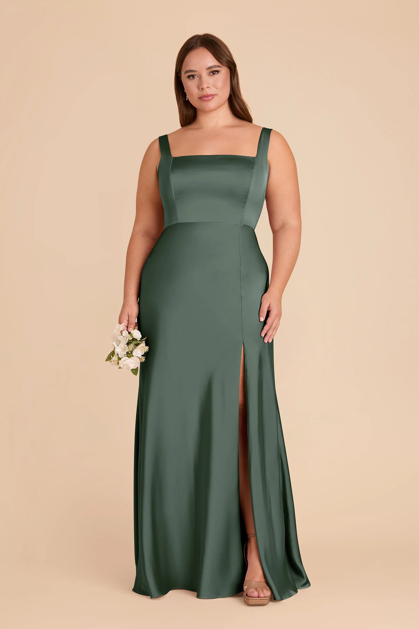 Matte Satin Eucalyptus Dress - XNAUWBI