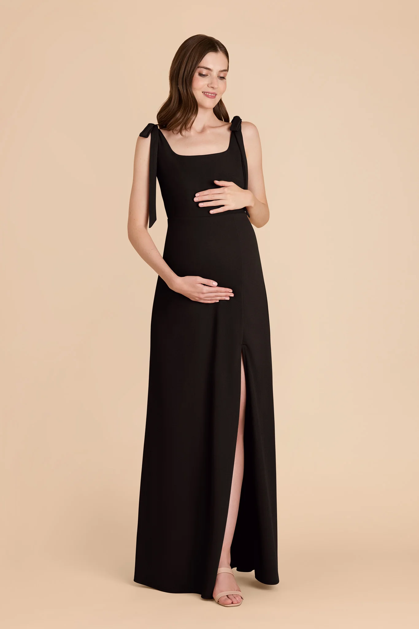Crepe Black Dress - XNAUWBI