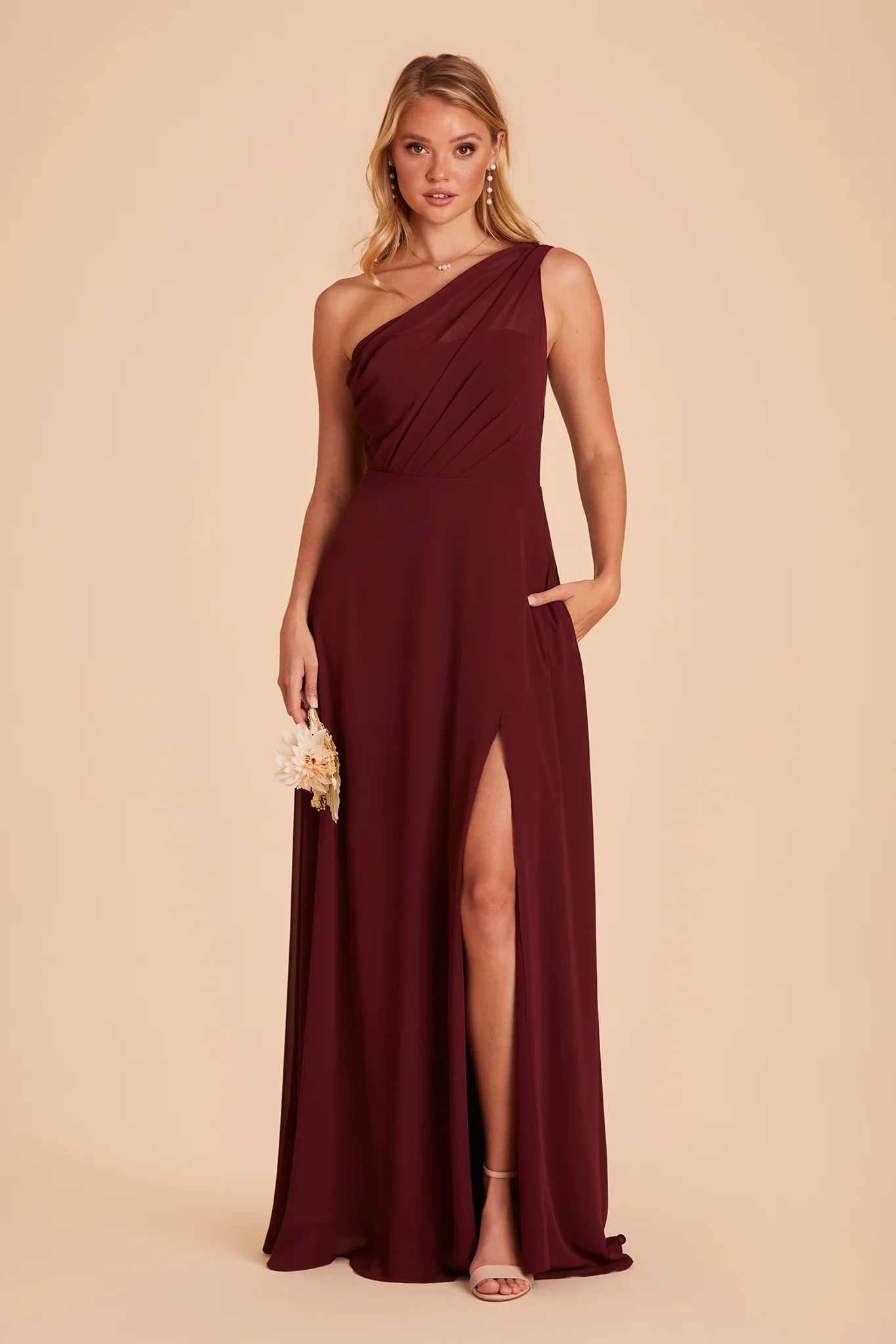Chiffon Cabernet Dress - XNAUWBI