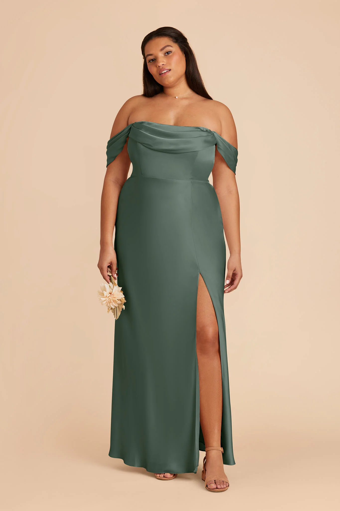 Matte Satin Eucalyptus Dress - XNAUWBI