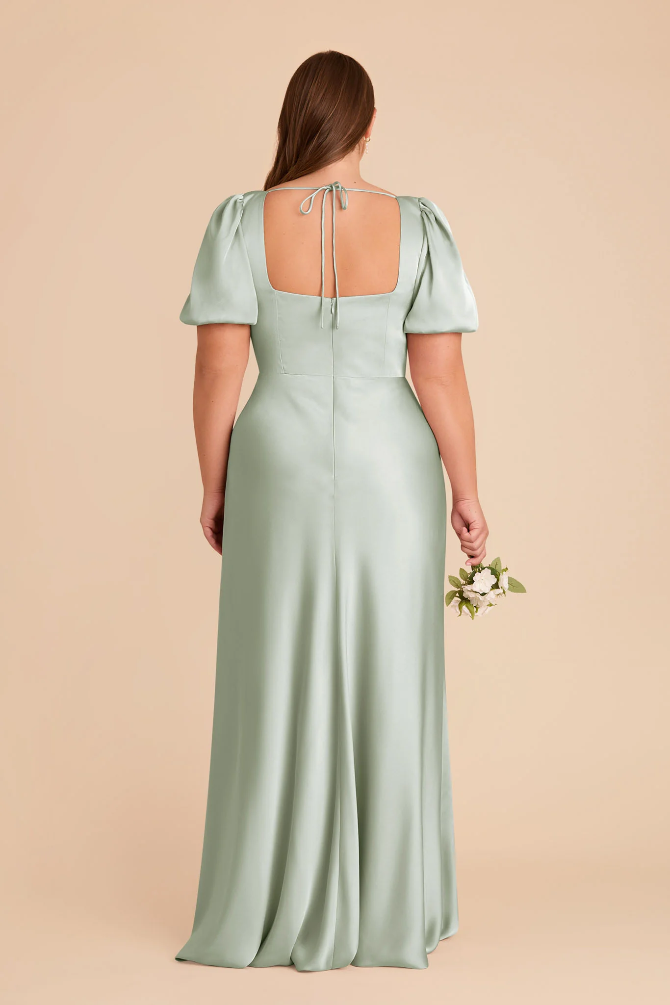 Matte Satin Sage Dress - XNAUWBI