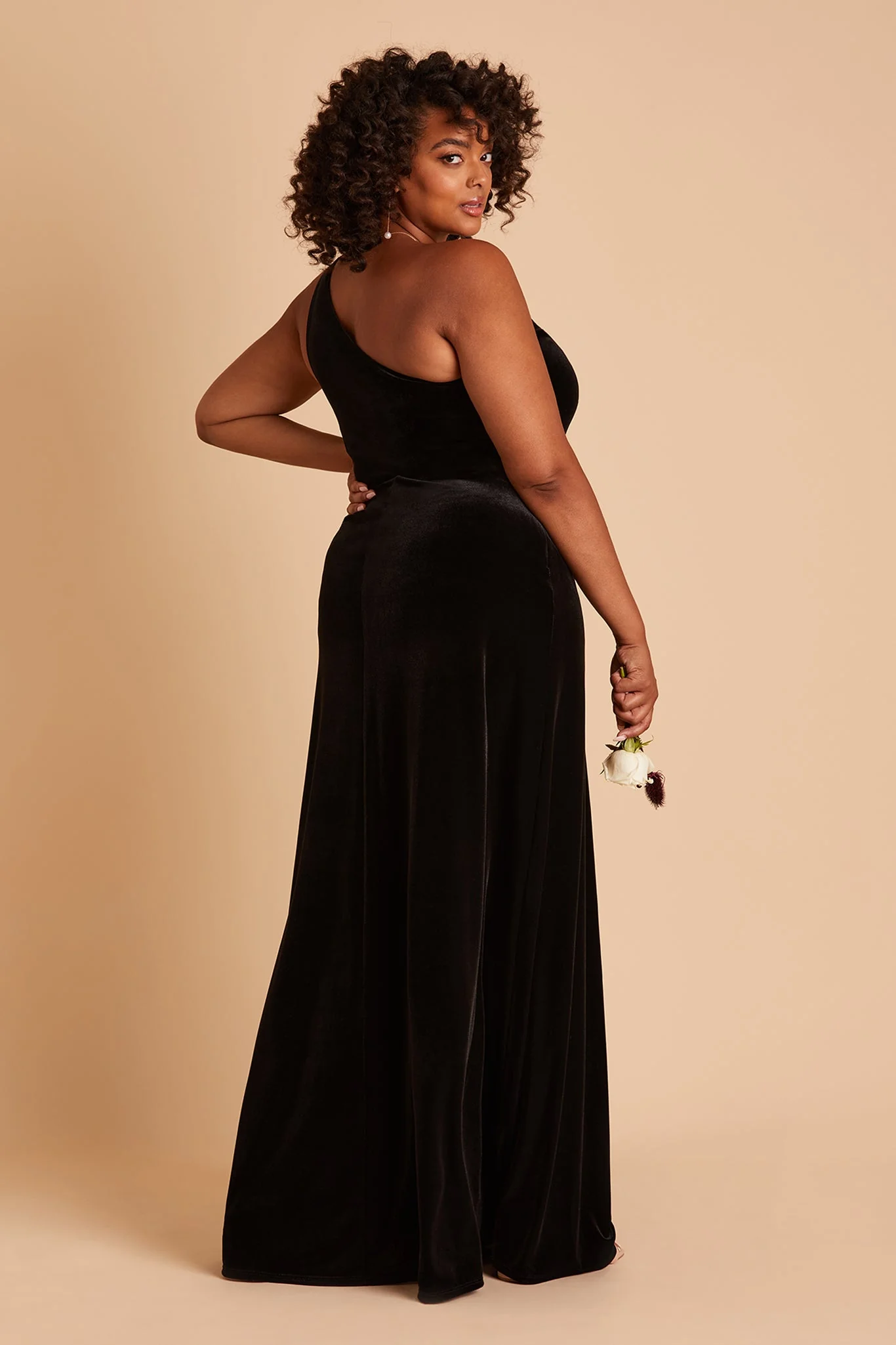 Velvet Black Dress - XNAUWBI