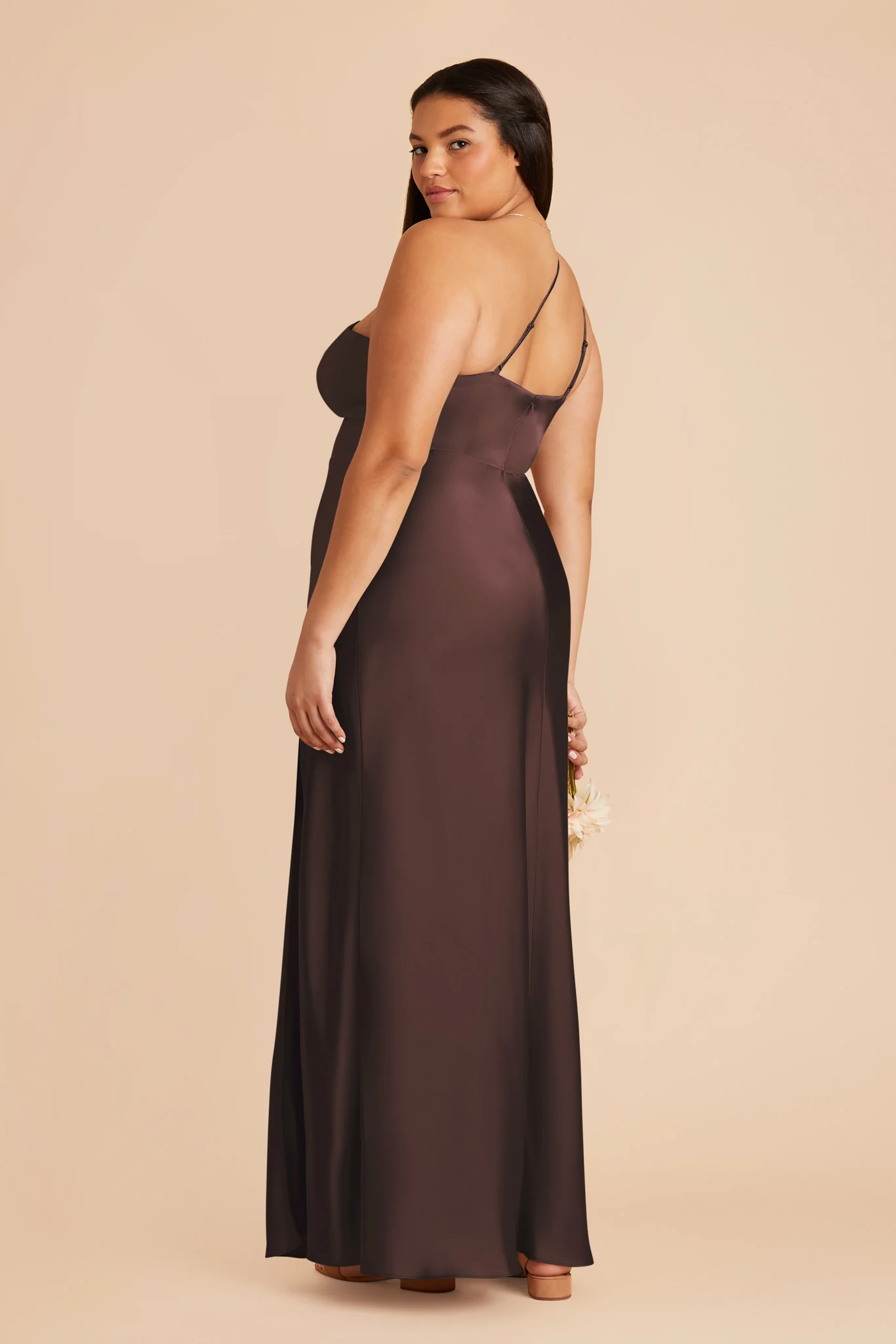 Matte Satin Espresso Dress - XNAUWBI