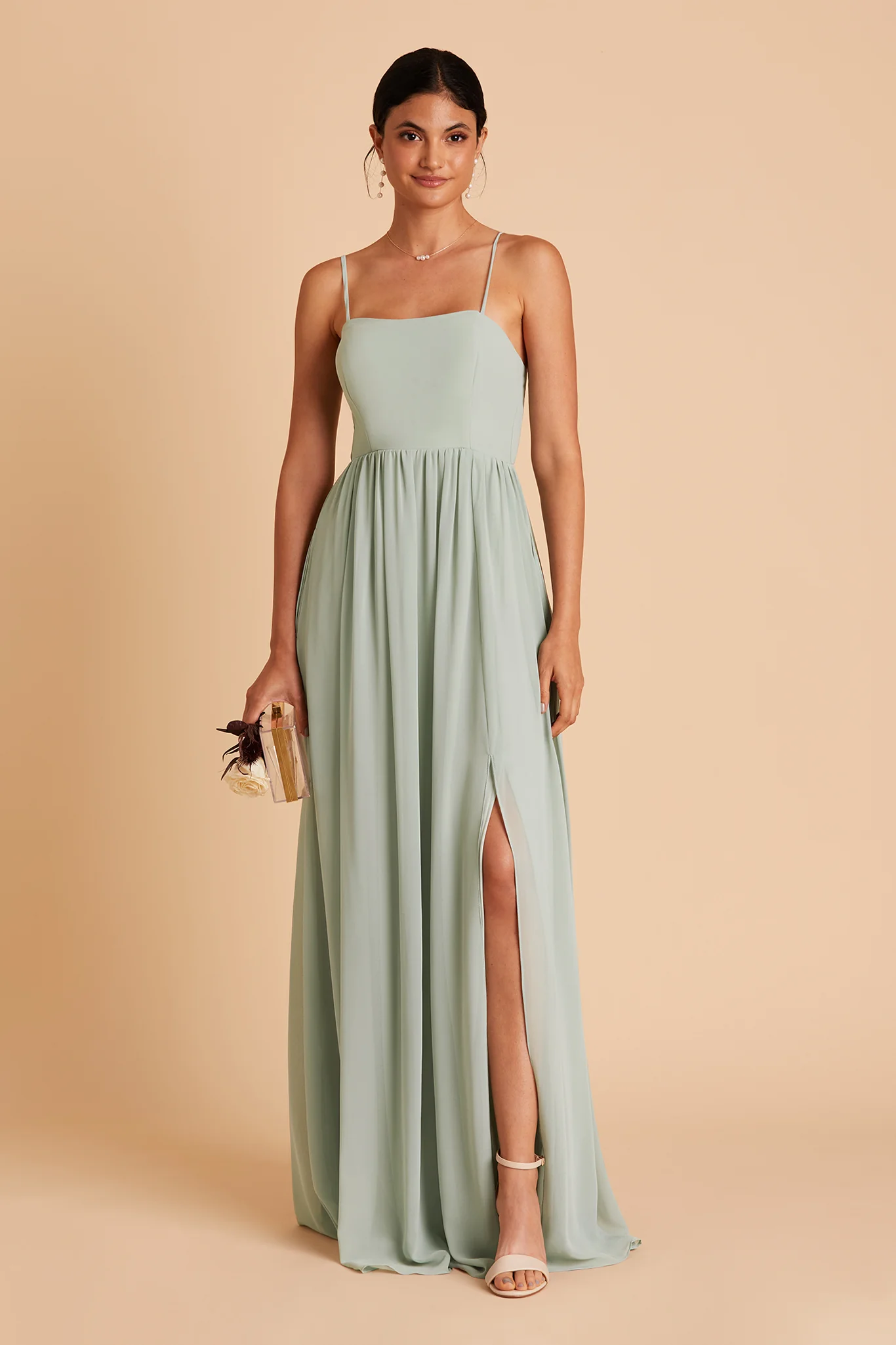 Chiffon Sage Dress - XNAUWBI