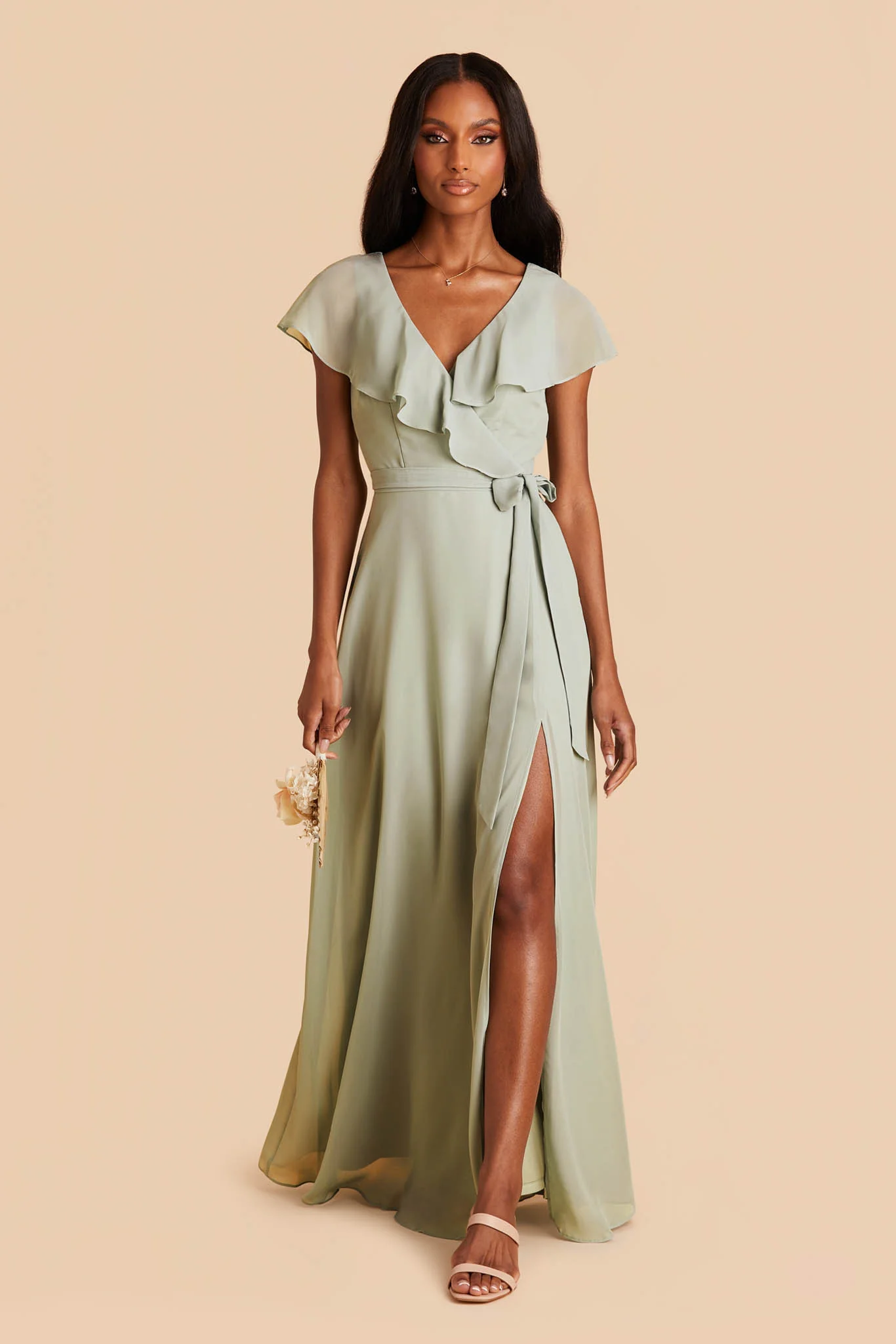 Chiffon Sage Dress - XNAUWBI