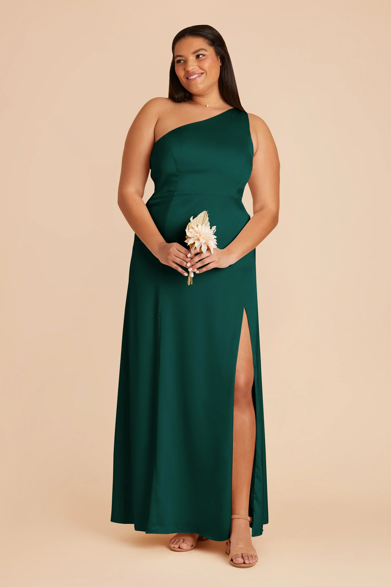 Matte Satin Emerald Dress - XNAUWBI