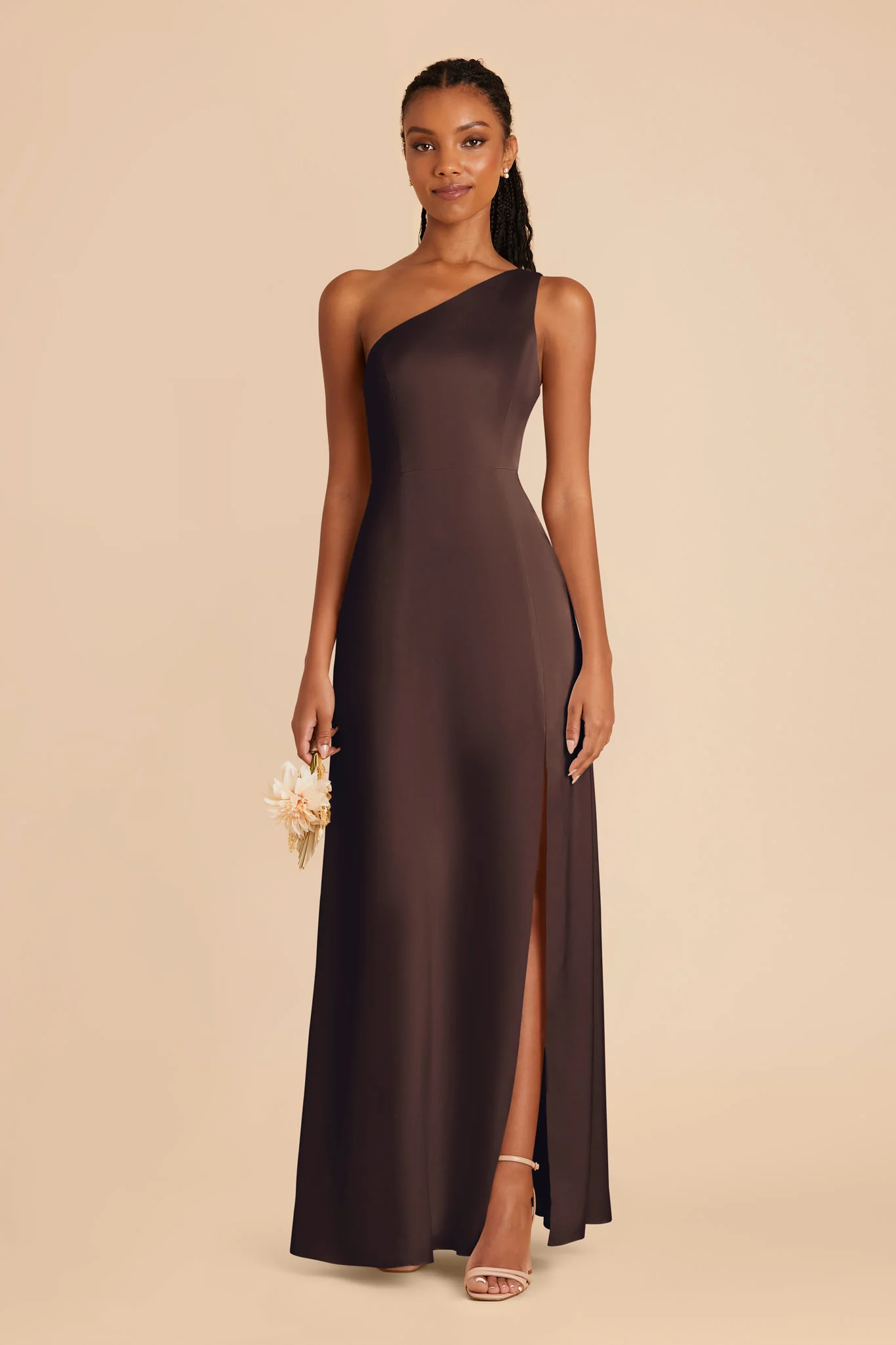 Matte Satin Espresso Dress - XNAUWBI