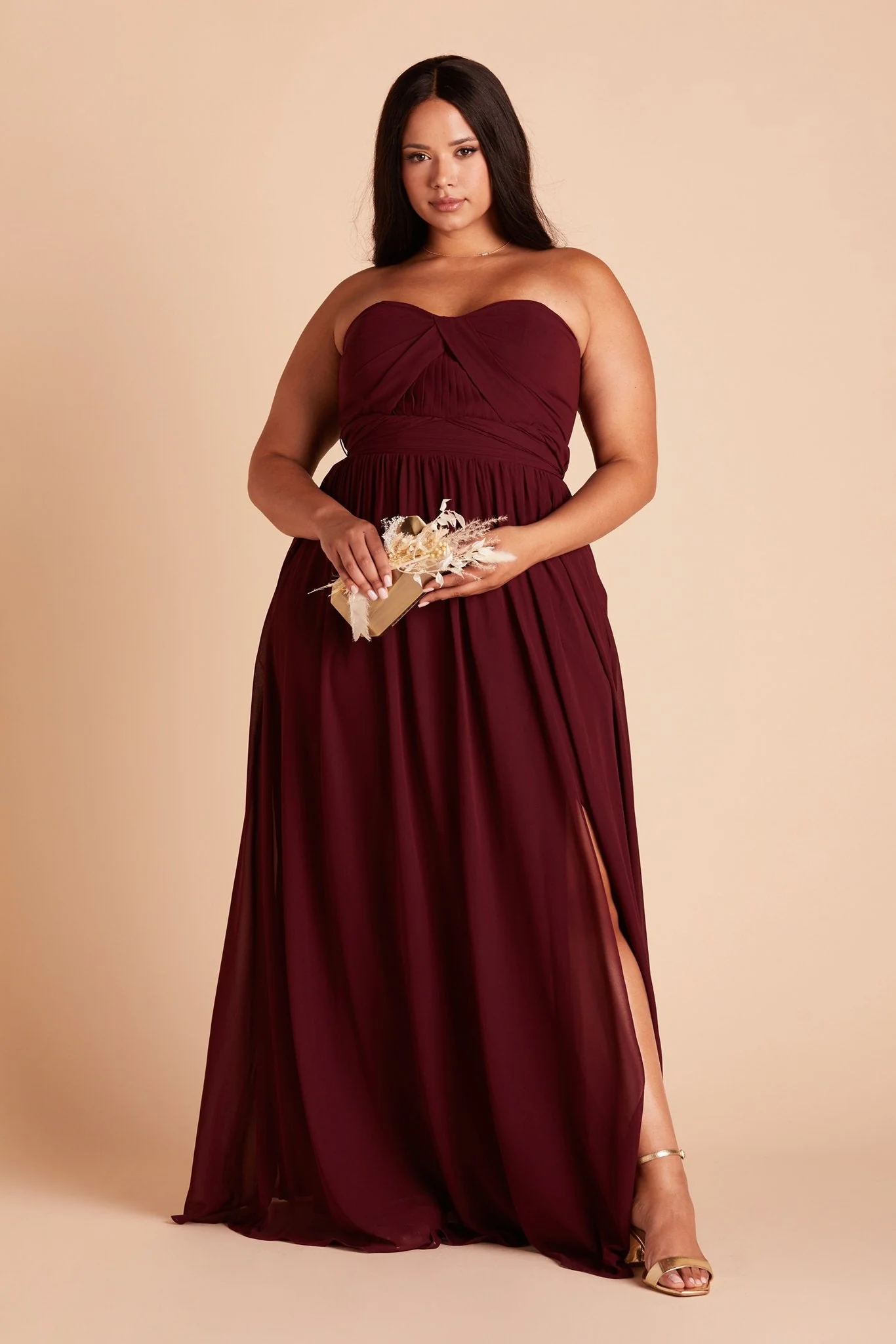 Chiffon Cabernet Dress - XNAUWBI