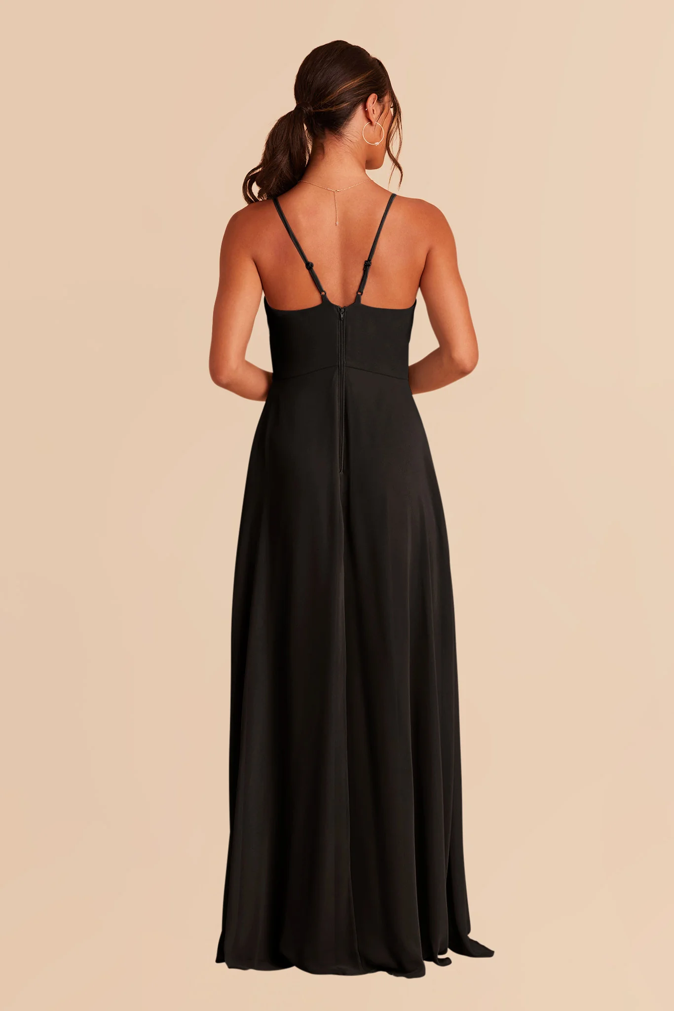 Chiffon Black Dress - XNAUWBI