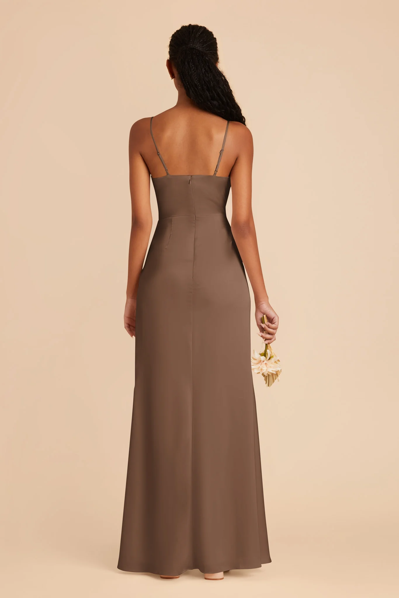Matte Satin Mocha Dress - XNAUWBI